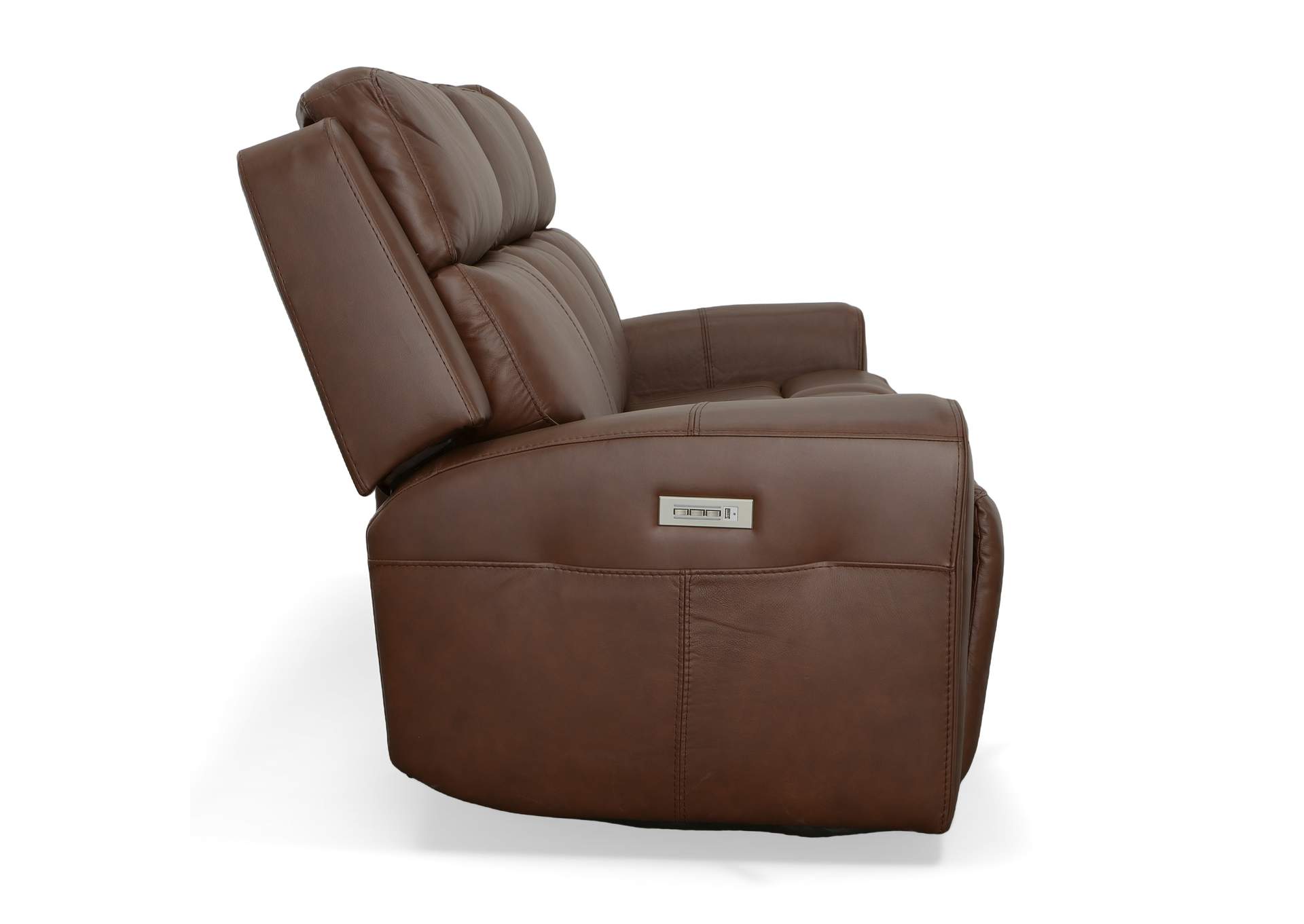 Barnett Power Reclining Sofa With Power Headrests & Lumbar,Flexsteel