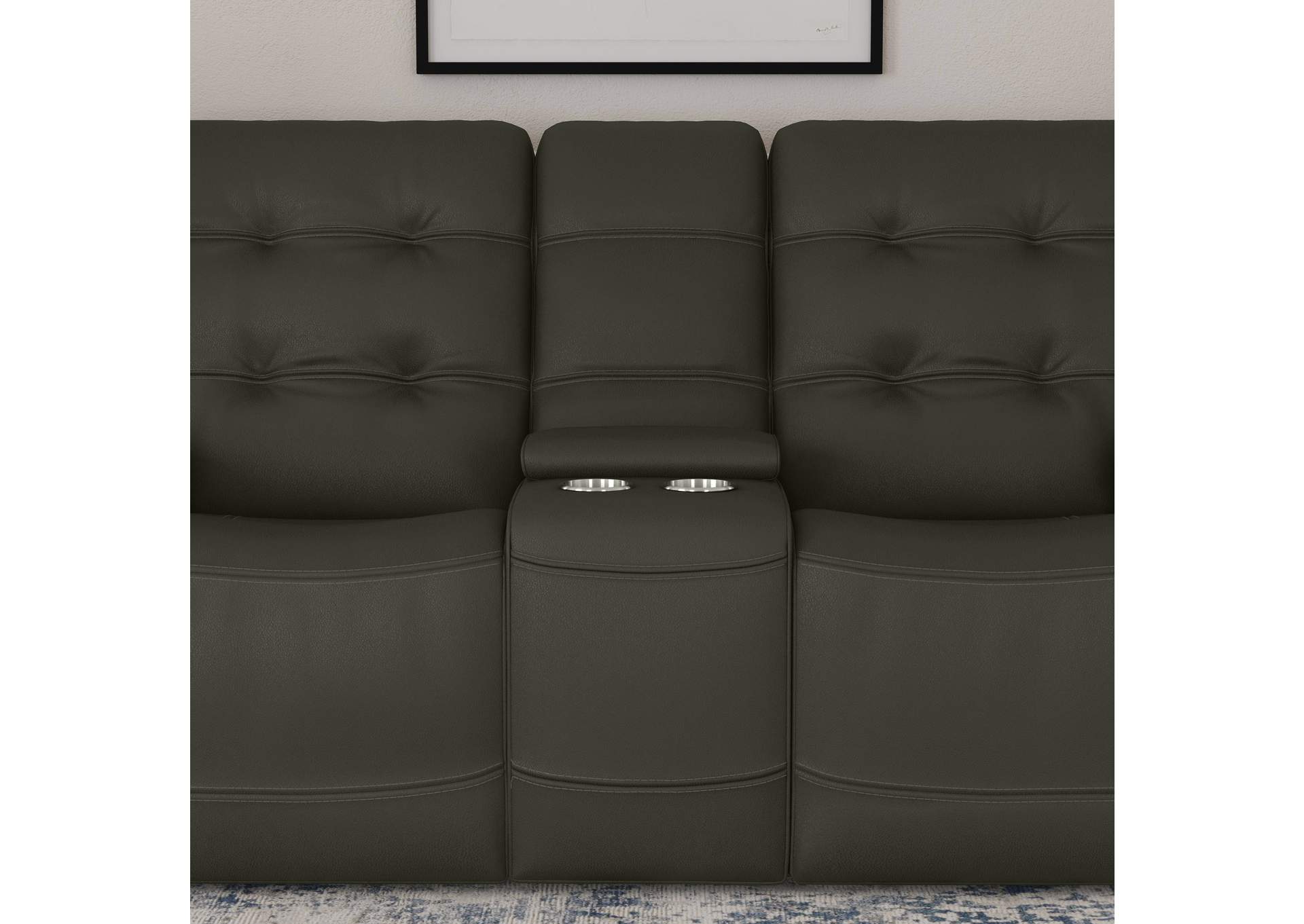 Iris Power Reclining Loveseat With Console & Power Headrests,Flexsteel