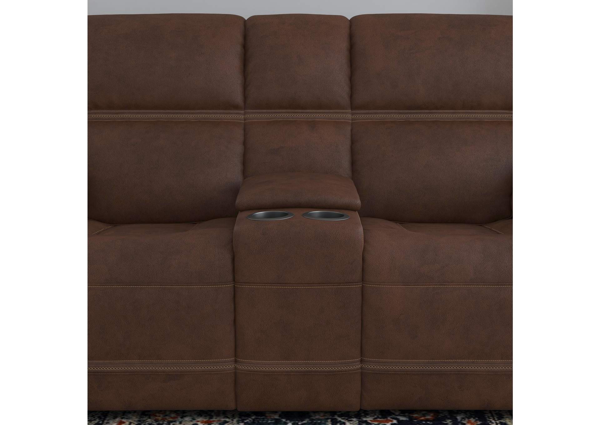 Jackson Power Reclining Loveseat With Console & Power Headrests,Flexsteel