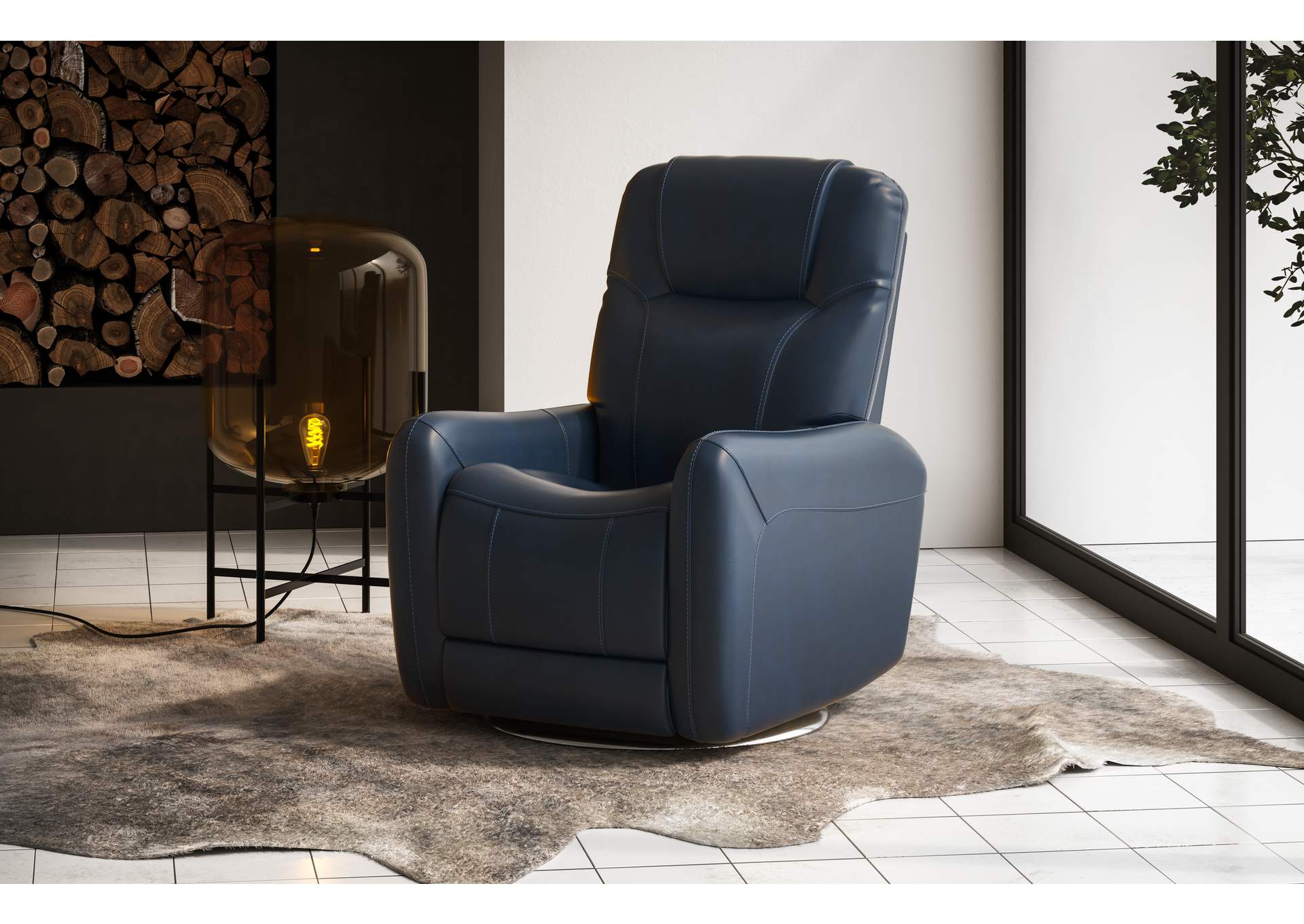 Degree Power Swivel Recliner With Power Headrest,Flexsteel