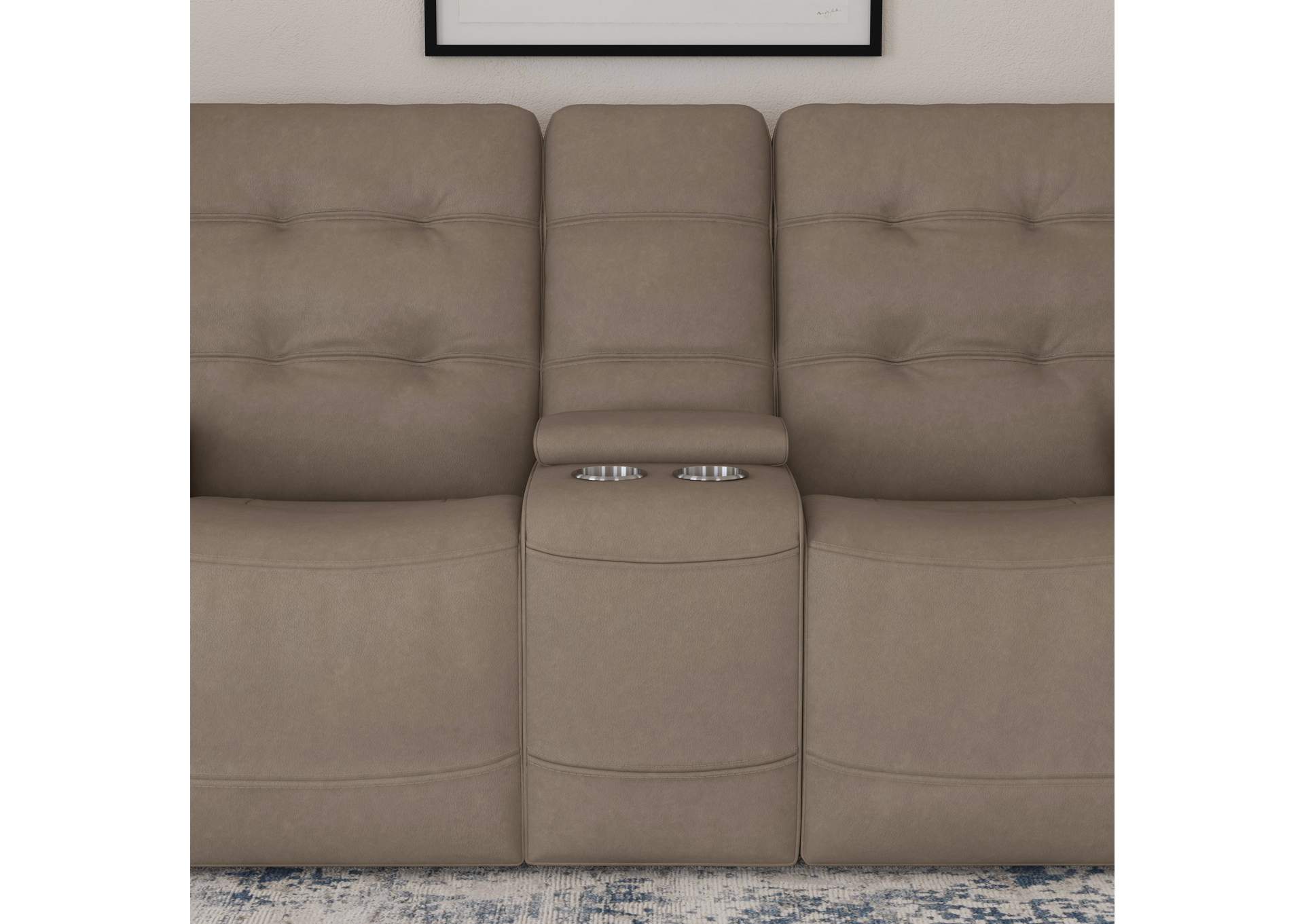 Iris Power Reclining Loveseat With Console & Power Headrests,Flexsteel