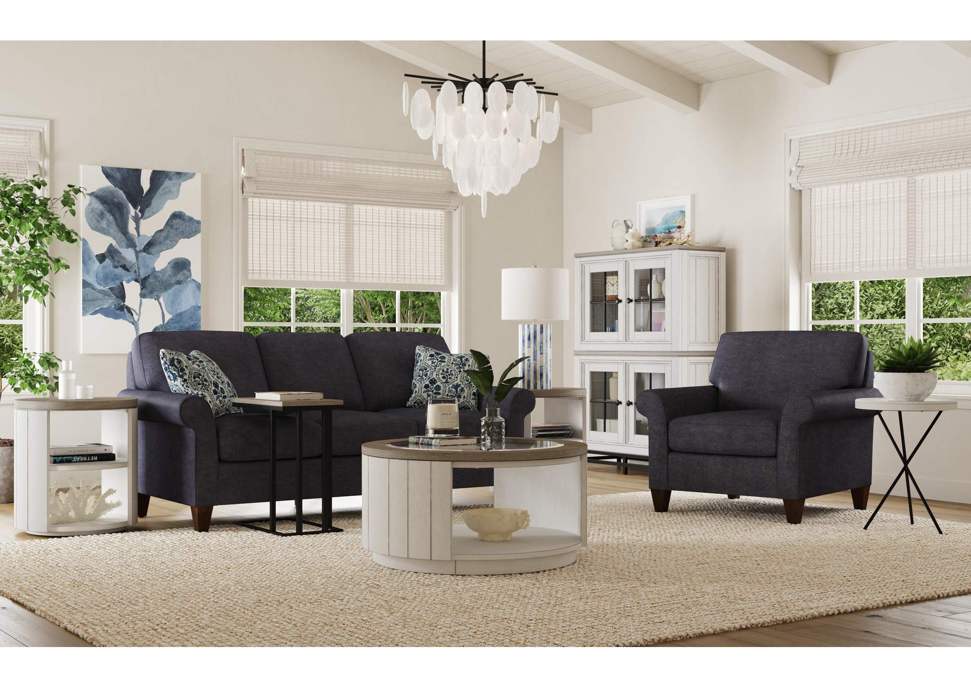 Melody Round Coffee Table With Casters,Flexsteel