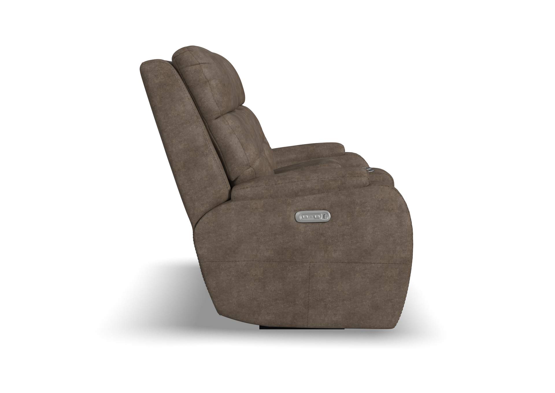 Strait Power Reclining Loveseat With Console & Power Headrests,Flexsteel