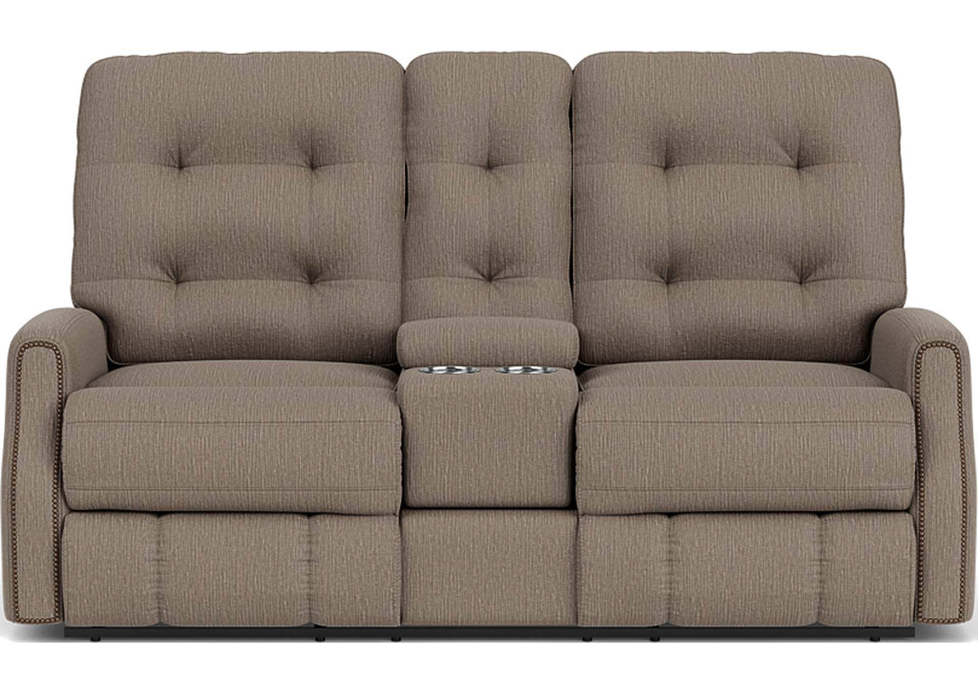 Devon Reclining Loveseat With Console,Flexsteel