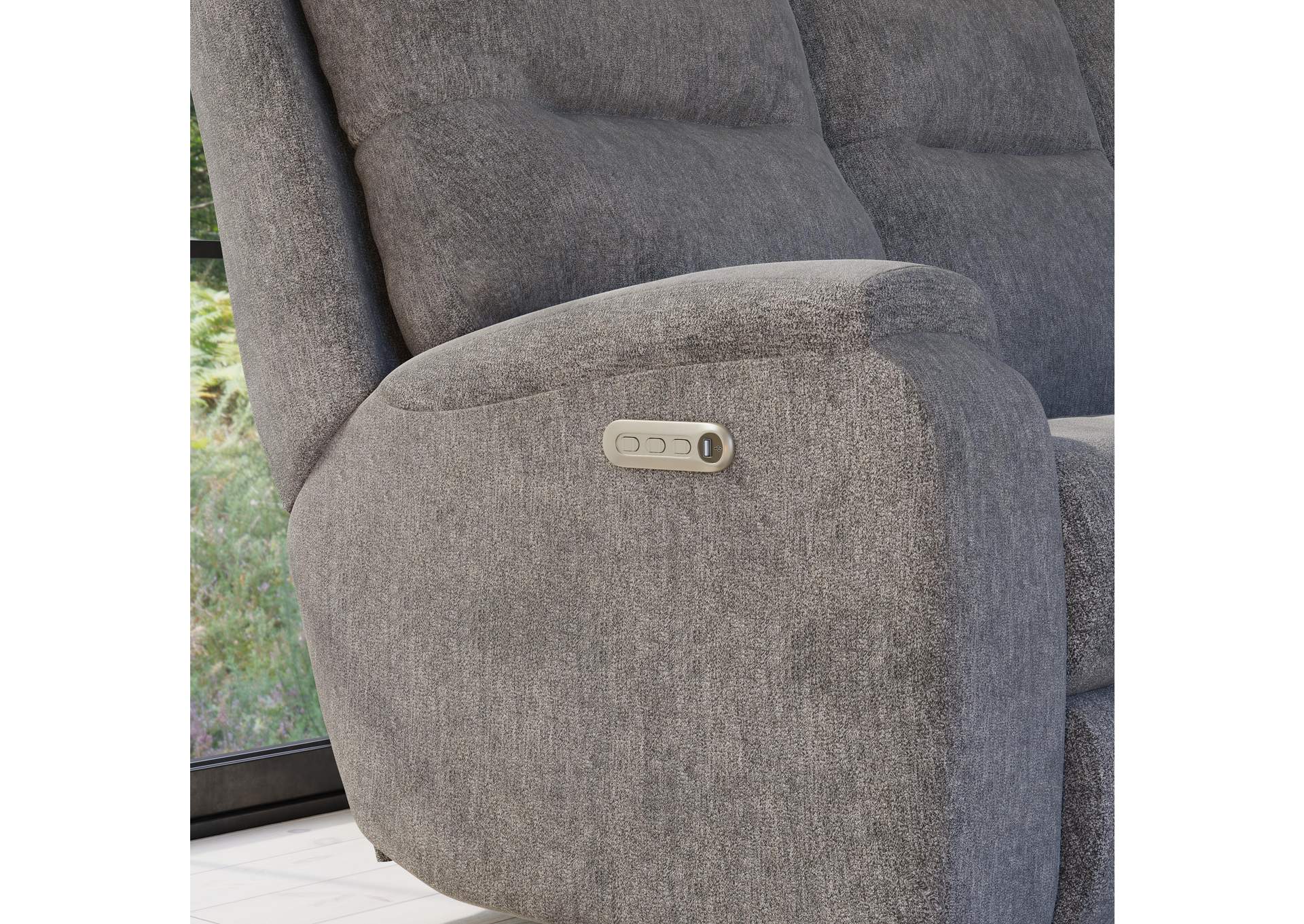 Penn Power Reclining Sofa With Power Headrests & Lumbar,Flexsteel