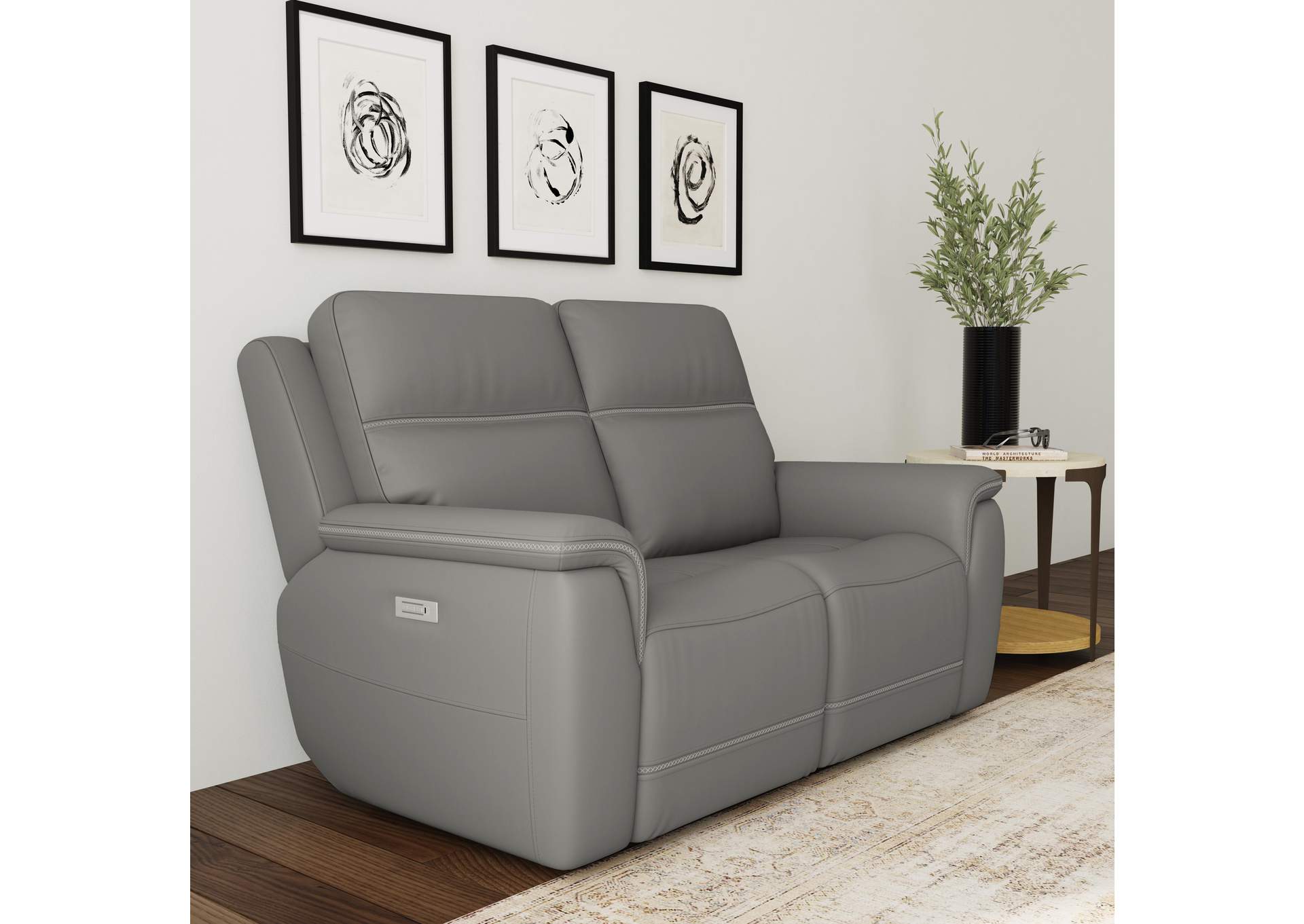 Sawyer Power Reclining Loveseat W - Power Headrests, Lumbar,Flexsteel