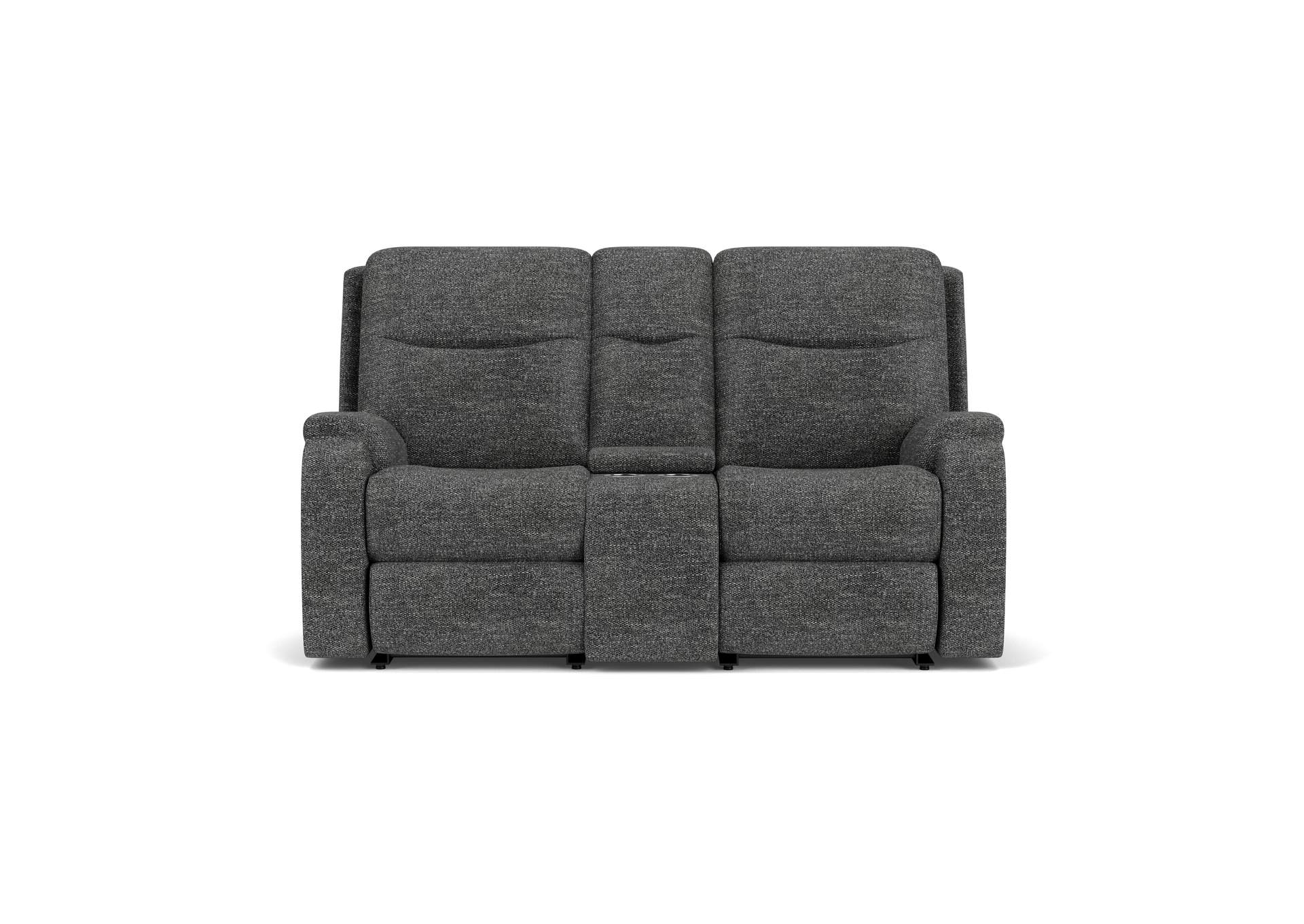 Penn Power Reclining Loveseat With Console & Power Headrests & Lumbar,Flexsteel