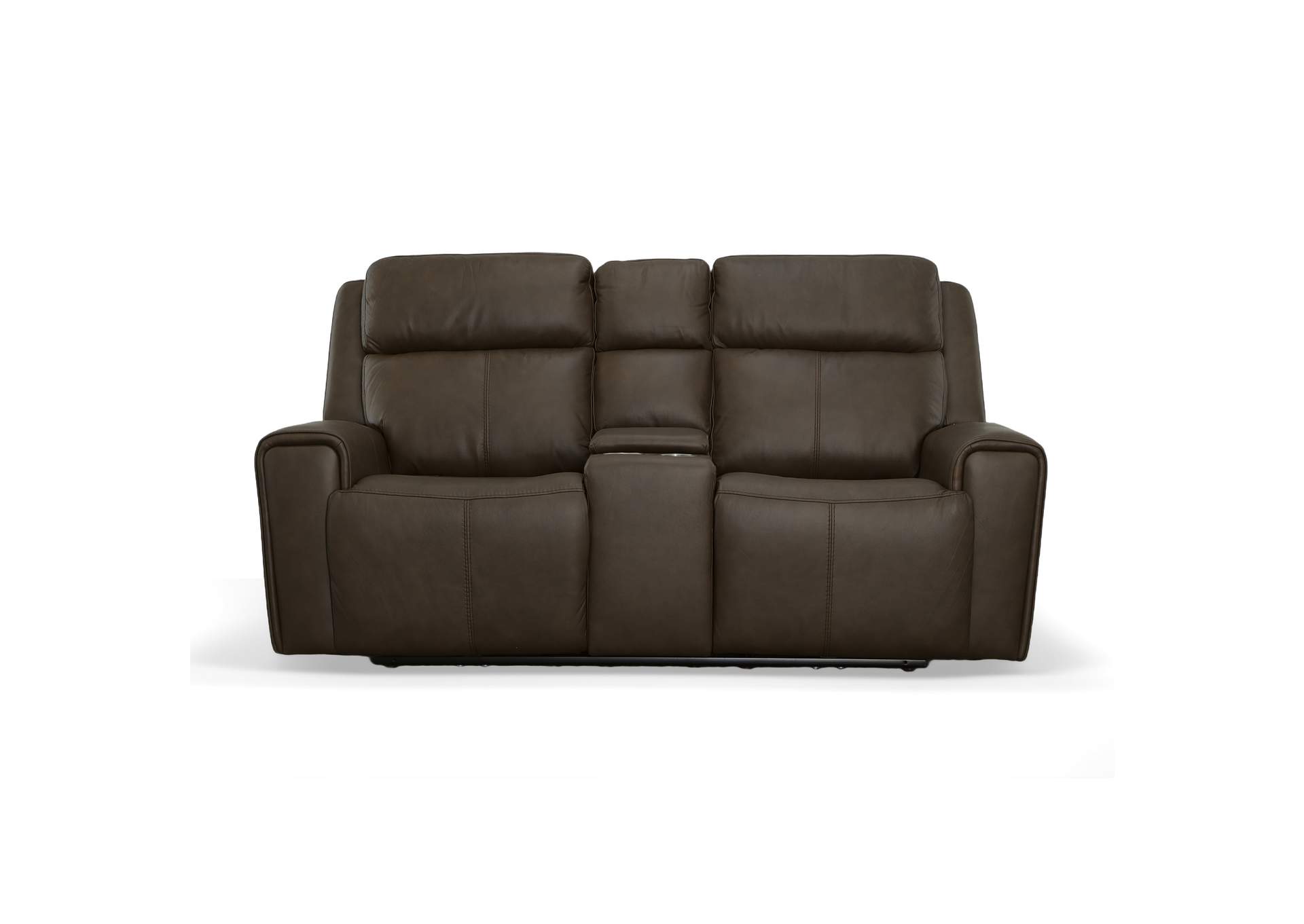 Barnett Power Reclining Loveseat With Console, Power Headrests & Lumbar,Flexsteel