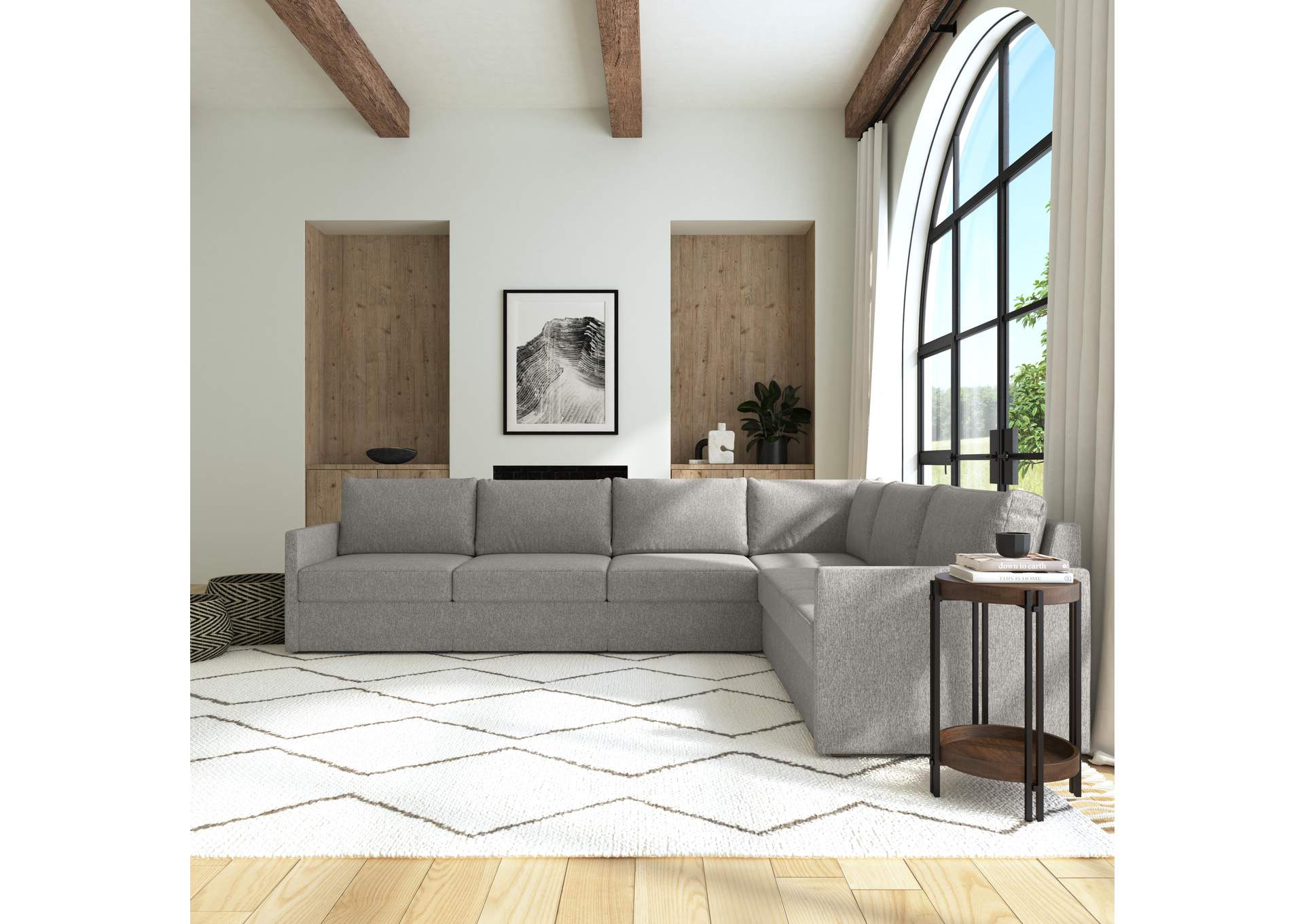 Flex 6 - Seat Sectional With Narrow Arm,Flexsteel