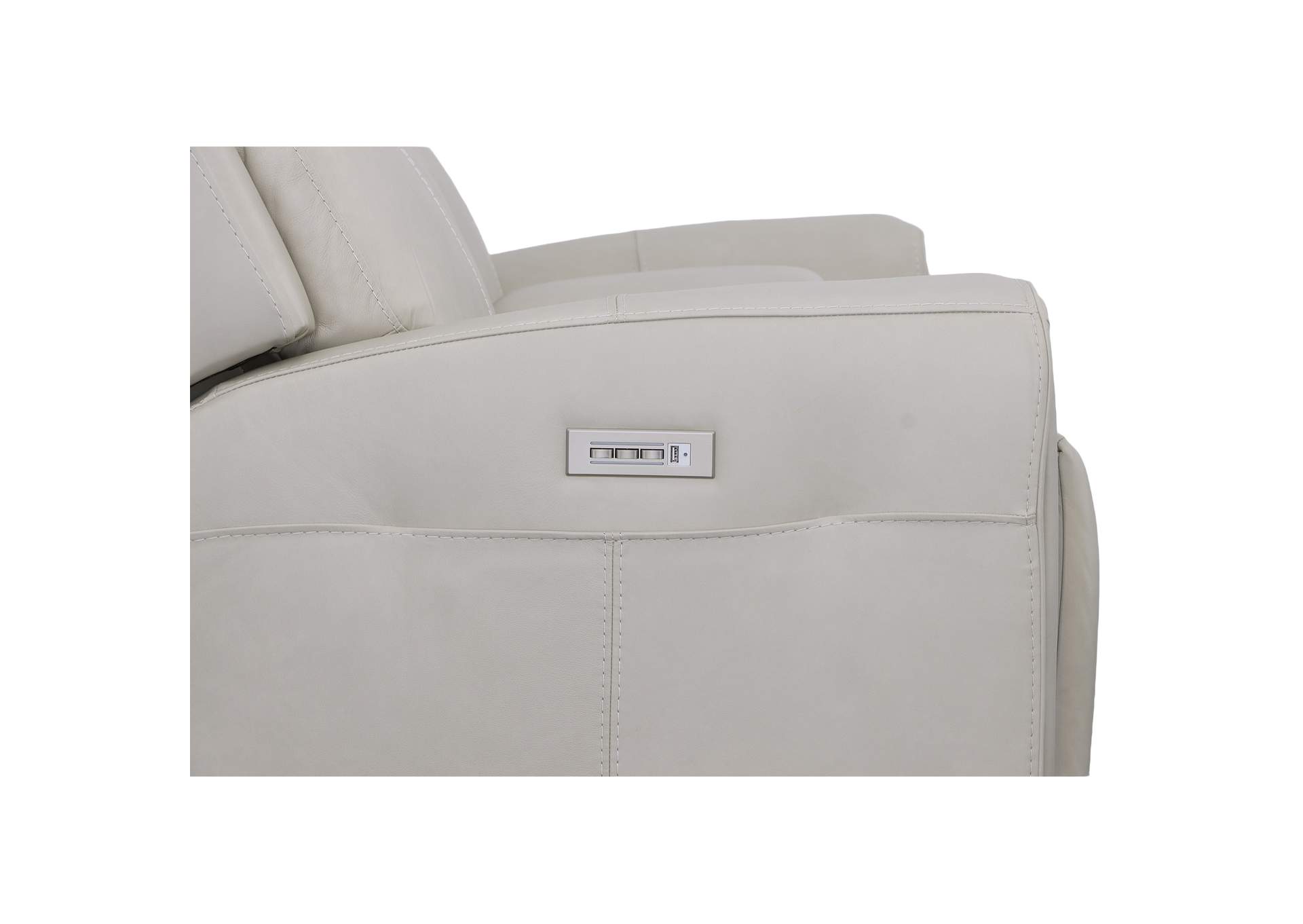 Barnett Power Reclining Loveseat With Console, Power Headrests & Lumbar,Flexsteel