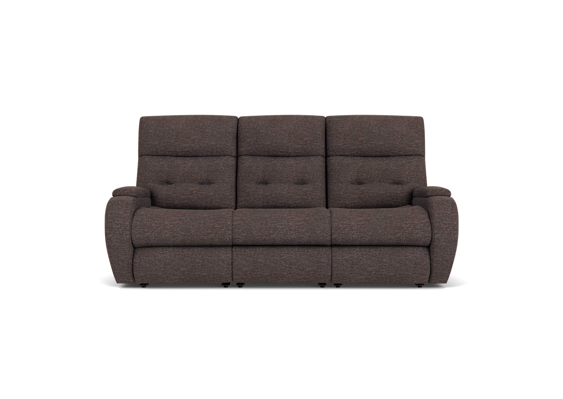 Strait Power Reclining Sofa With Power Headrests,Flexsteel