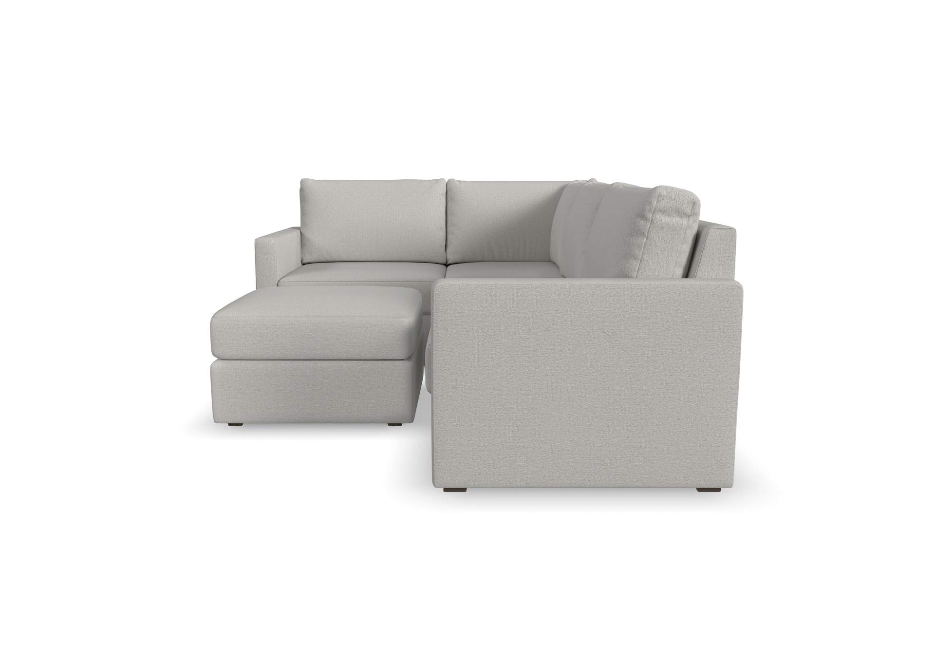Flex 4 - Seat Sectional With Standard Arm And Ottoman,Flexsteel