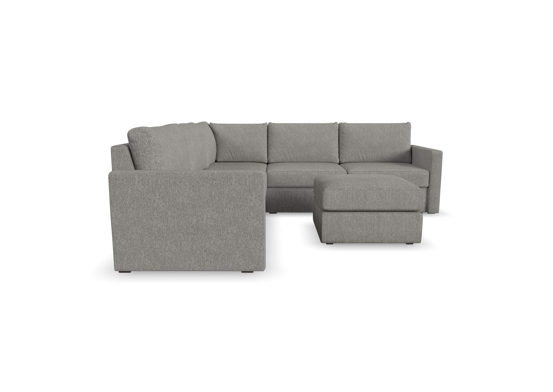 Flex 5 - Seat Sectional With Standard Arm And Ottoman,Flexsteel
