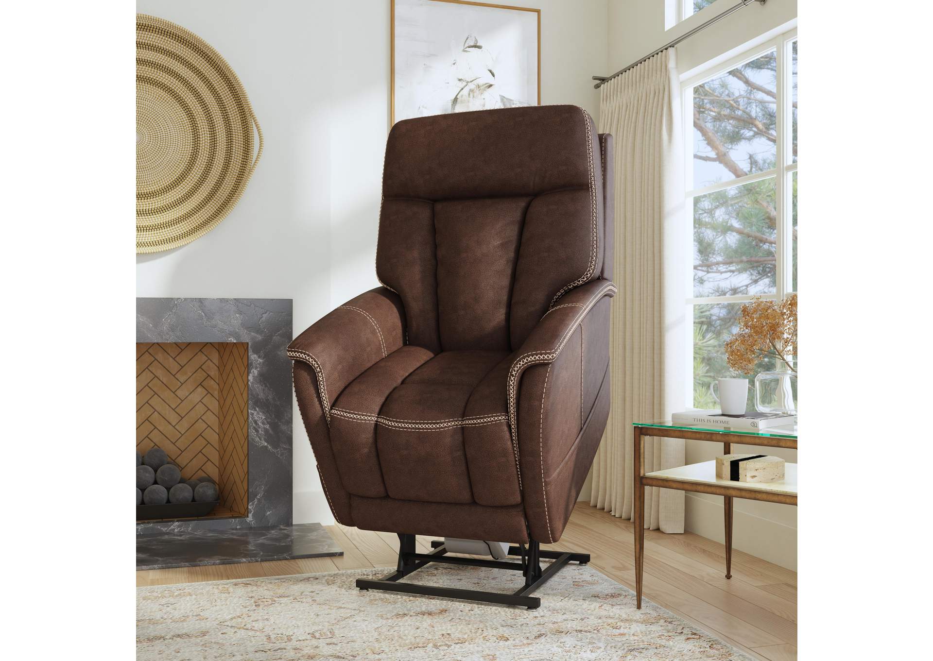 Atlas Power Lift Recliner With Power Headrest & Lumbar,Flexsteel