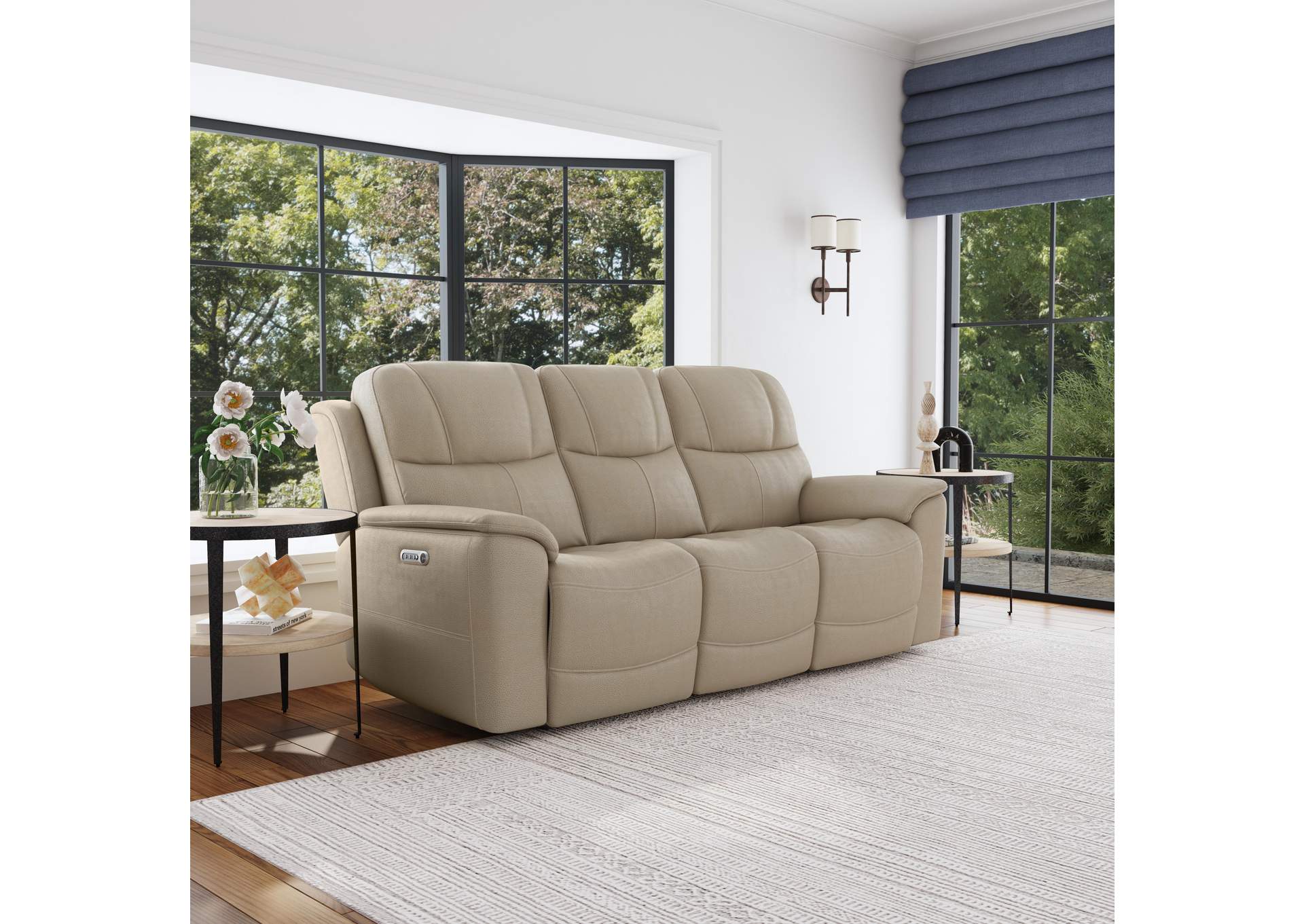 Crew Power Reclining Sofa With Power Headrests & Lumbar,Flexsteel