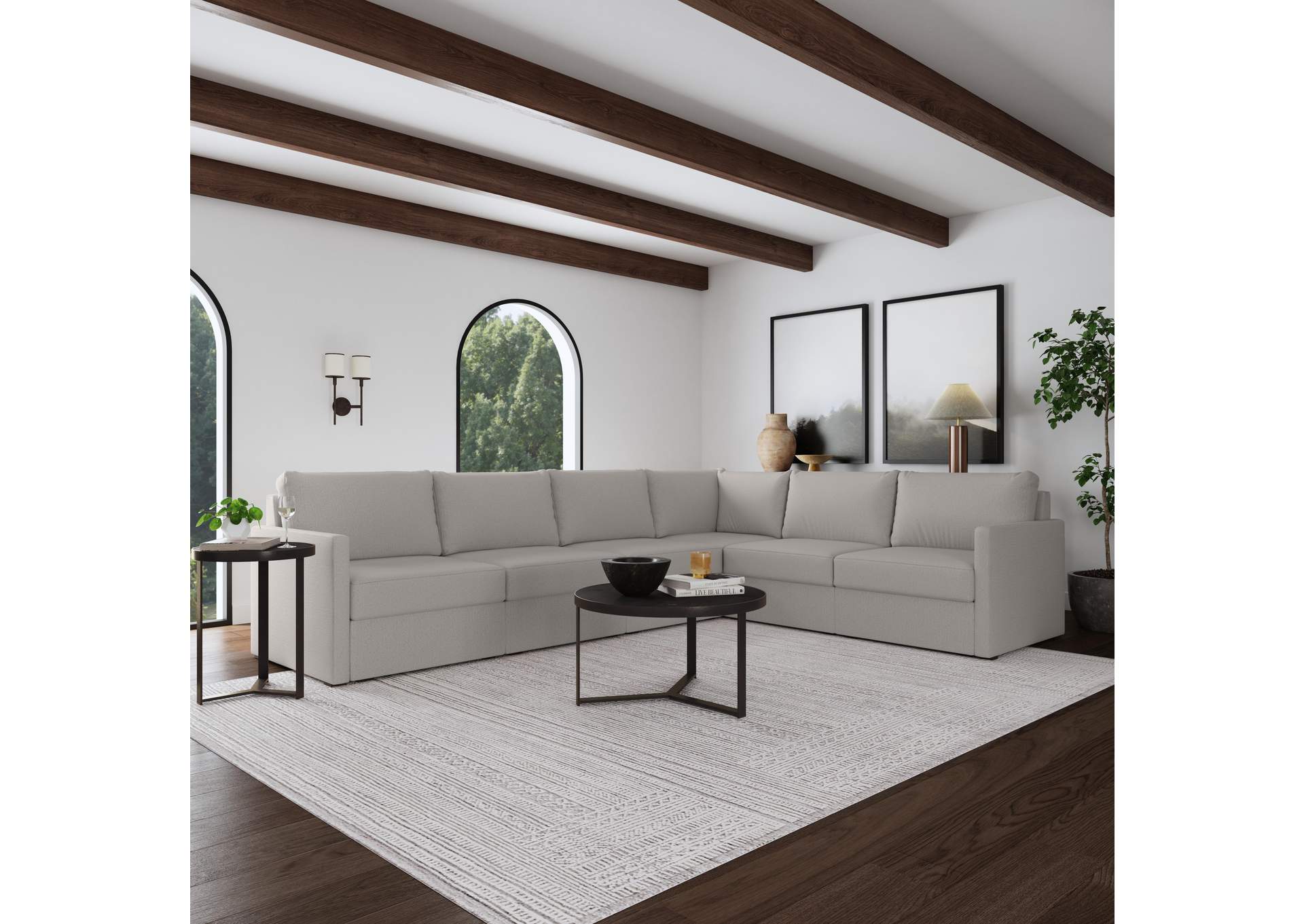 Flex 6 - Seat Sectional With Narrow Arm,Flexsteel