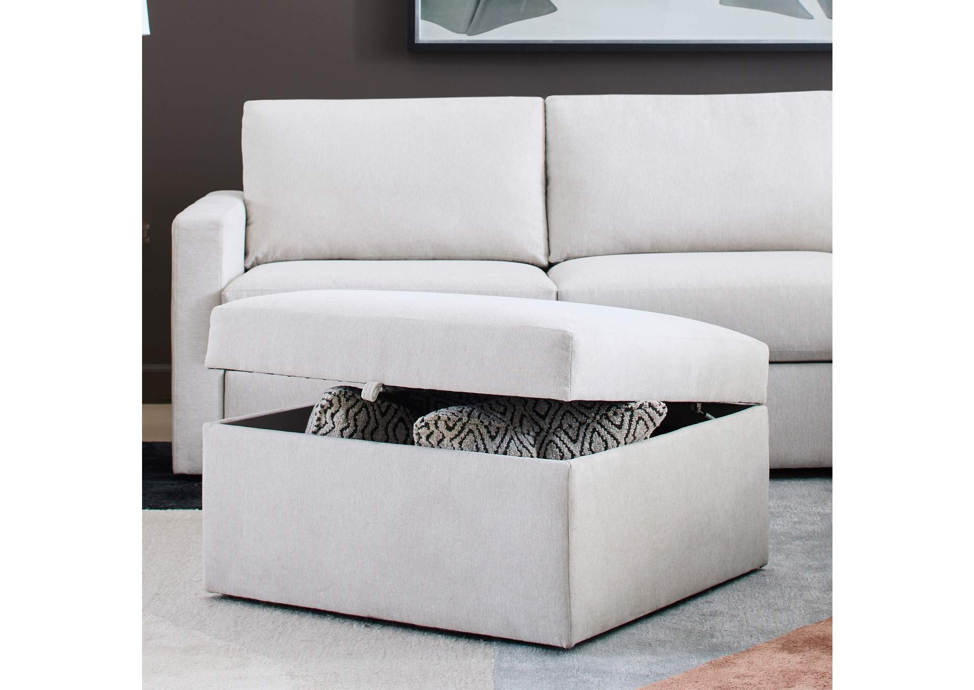 Flex Square Storage Ottoman,Flexsteel
