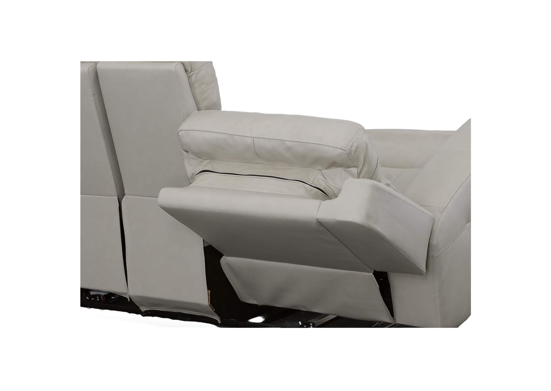 Barnett Power Reclining Loveseat With Console, Power Headrests & Lumbar,Flexsteel