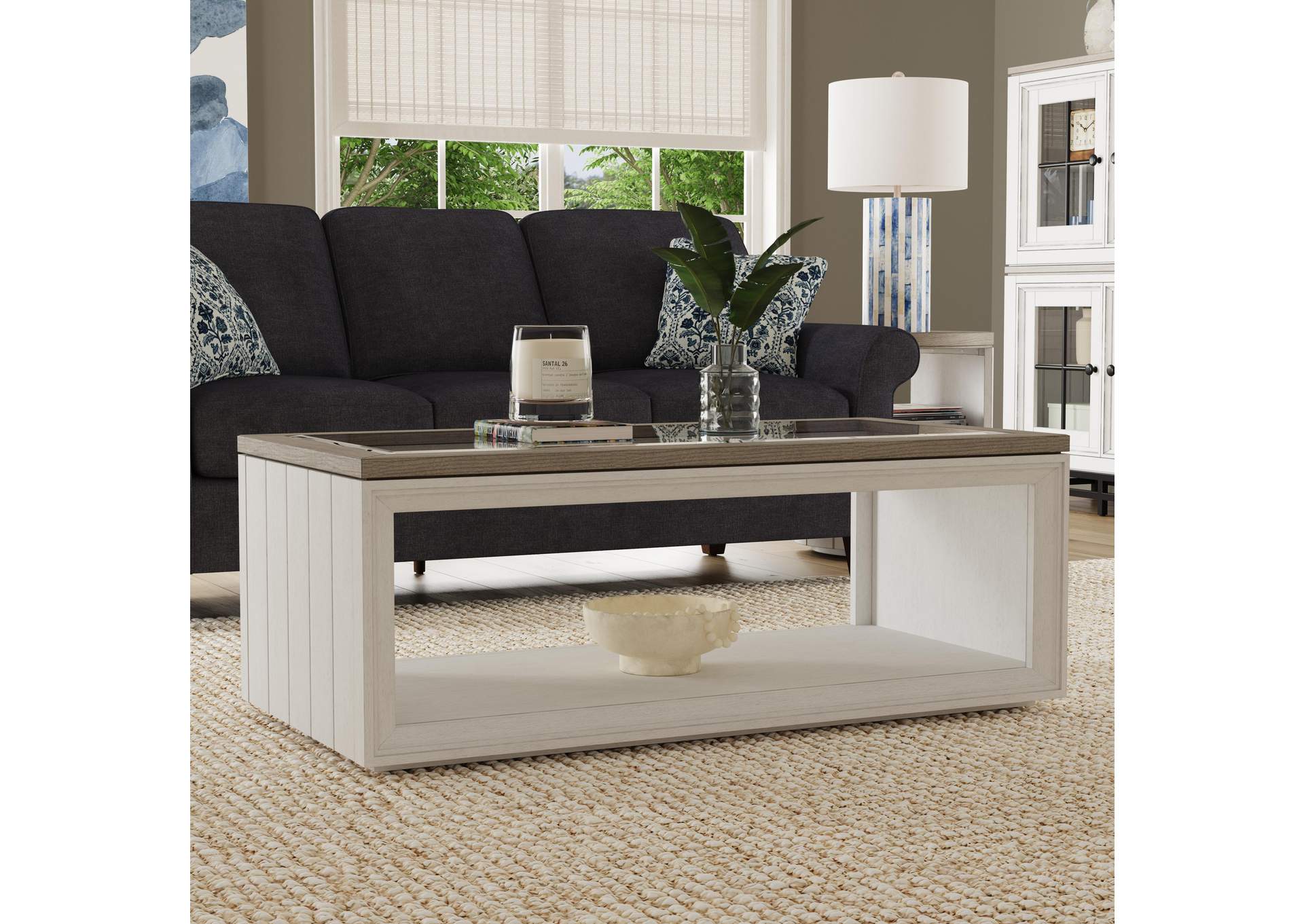 Melody Rectangular Coffee Table With Casters,Flexsteel