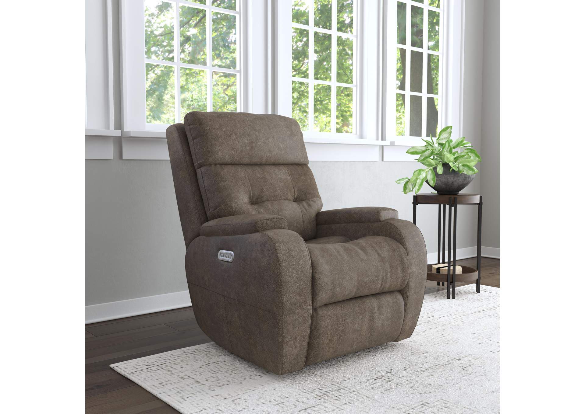 Strait Power Recliner With Power Headrest,Flexsteel