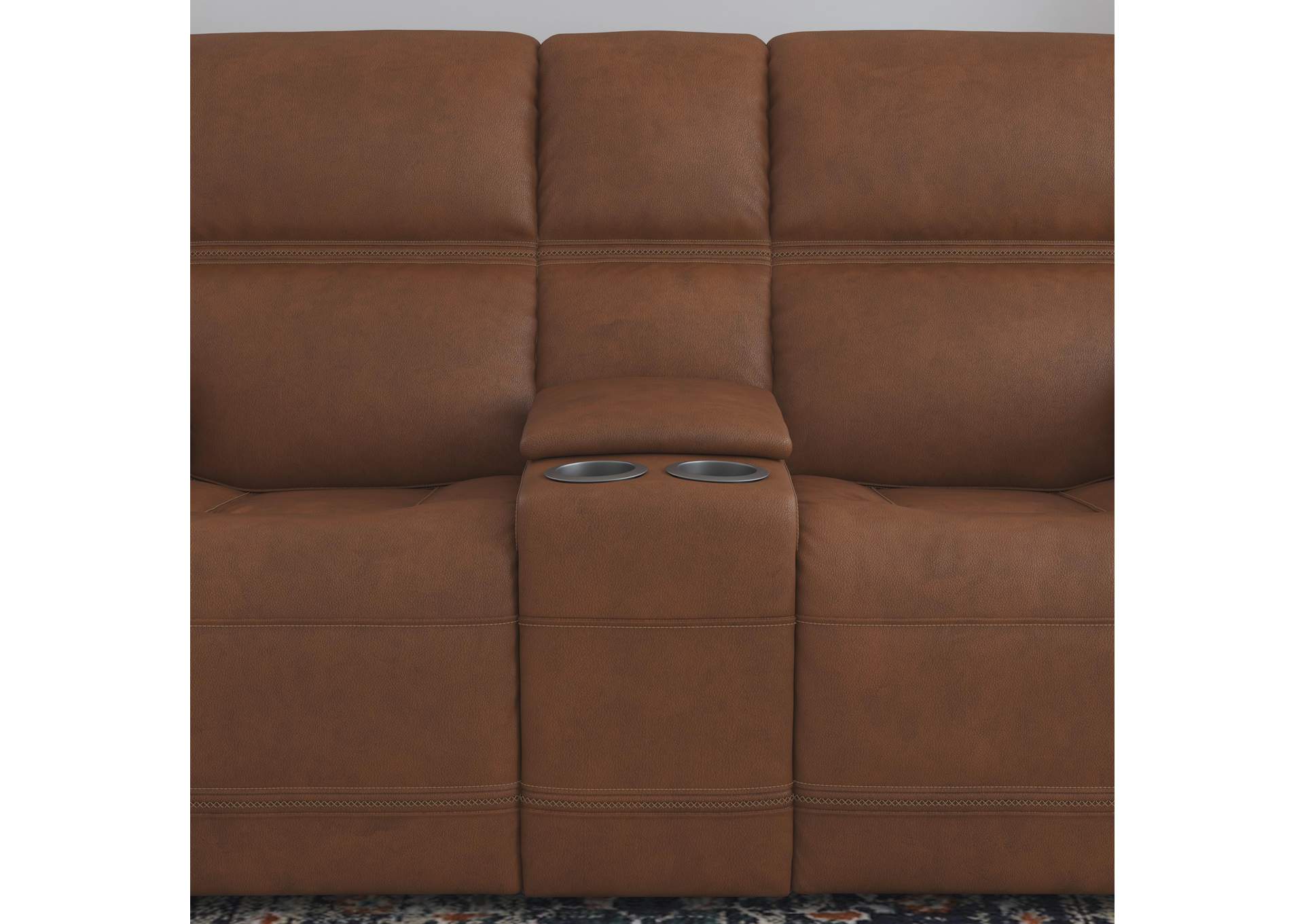 Jackson Power Reclining Loveseat With Console & Power Headrests,Flexsteel