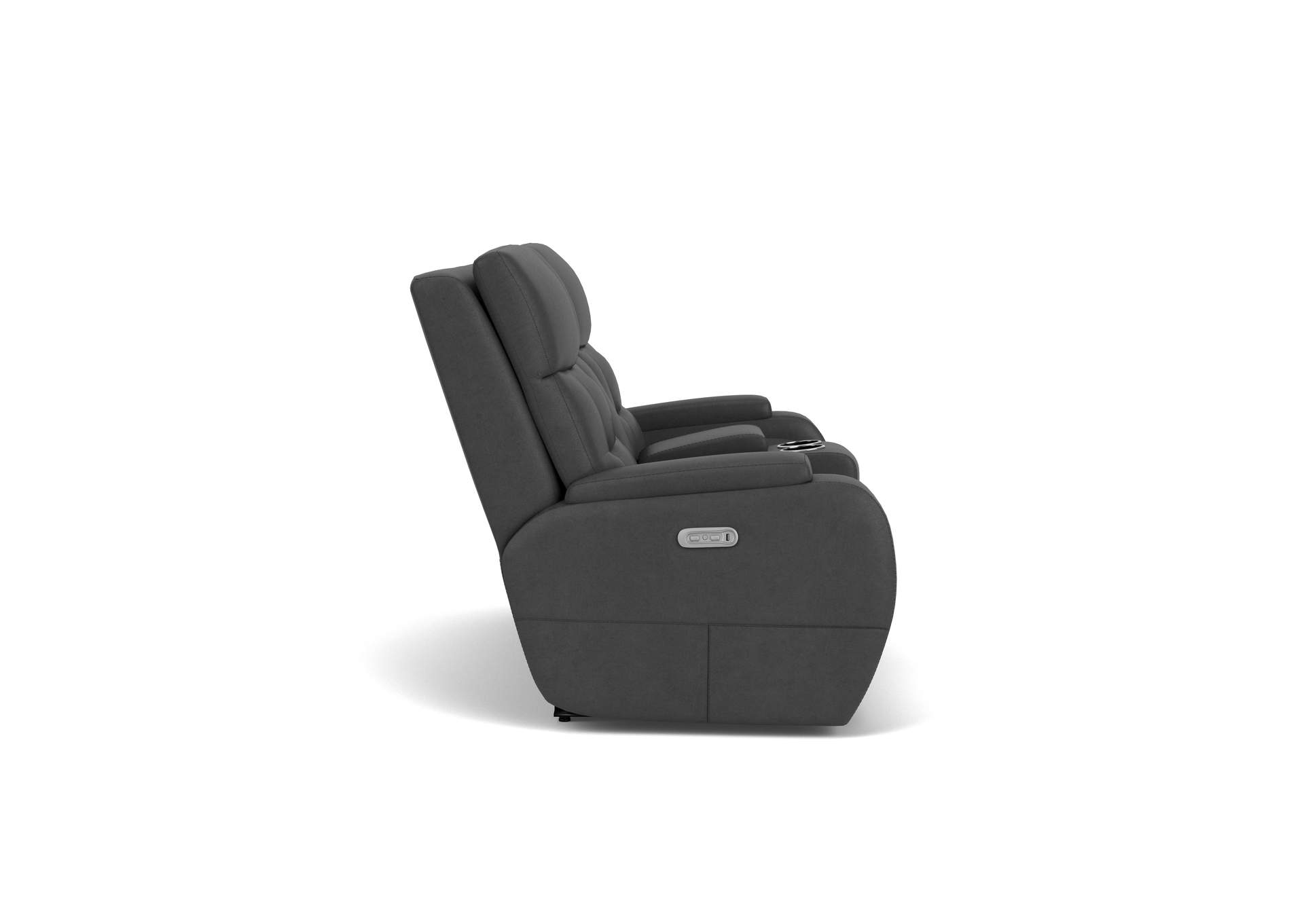 Strait Power Reclining Loveseat With Console & Power Headrests,Flexsteel
