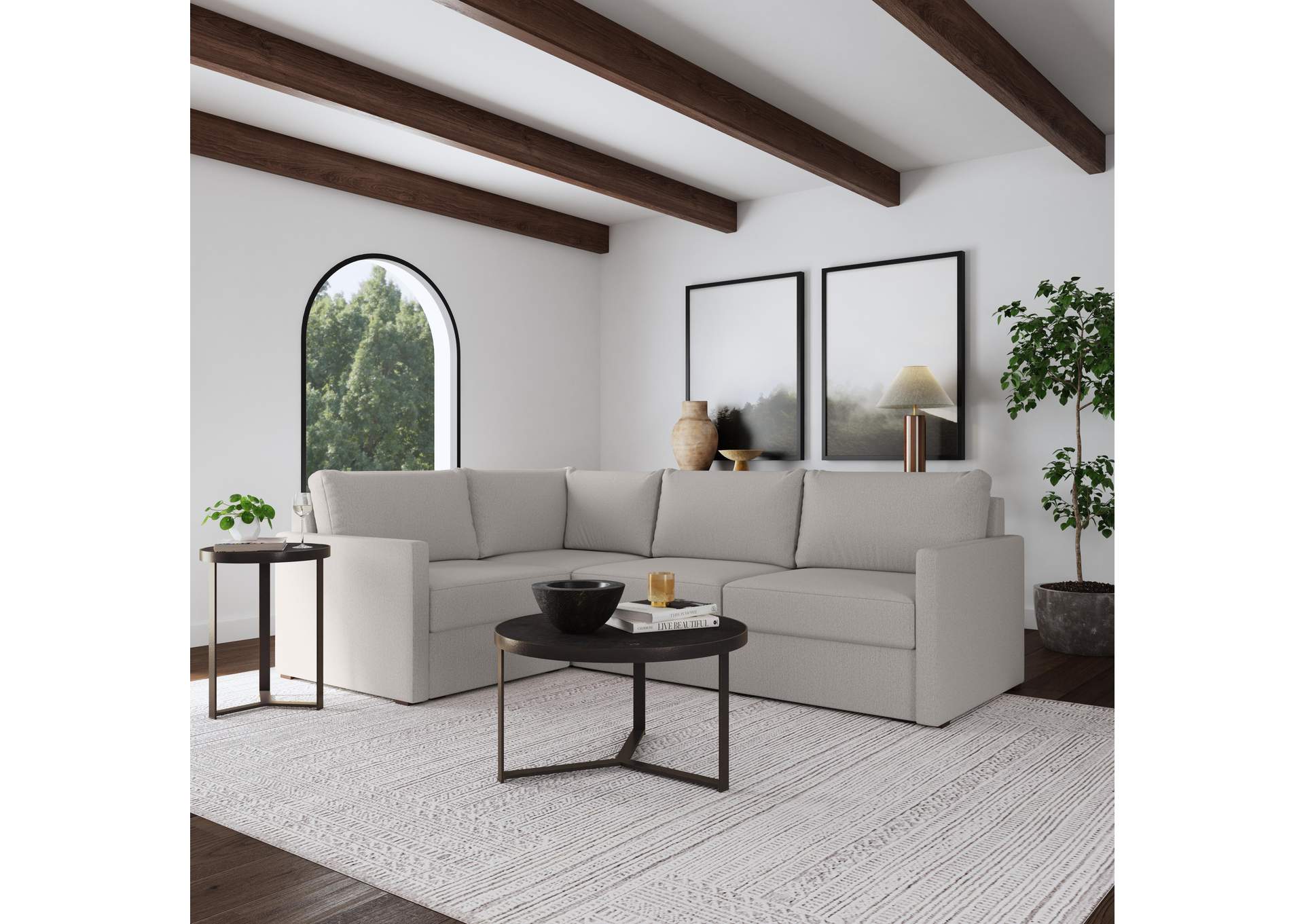 Flex 4 - Seat Sectional With Narrow Arm,Flexsteel
