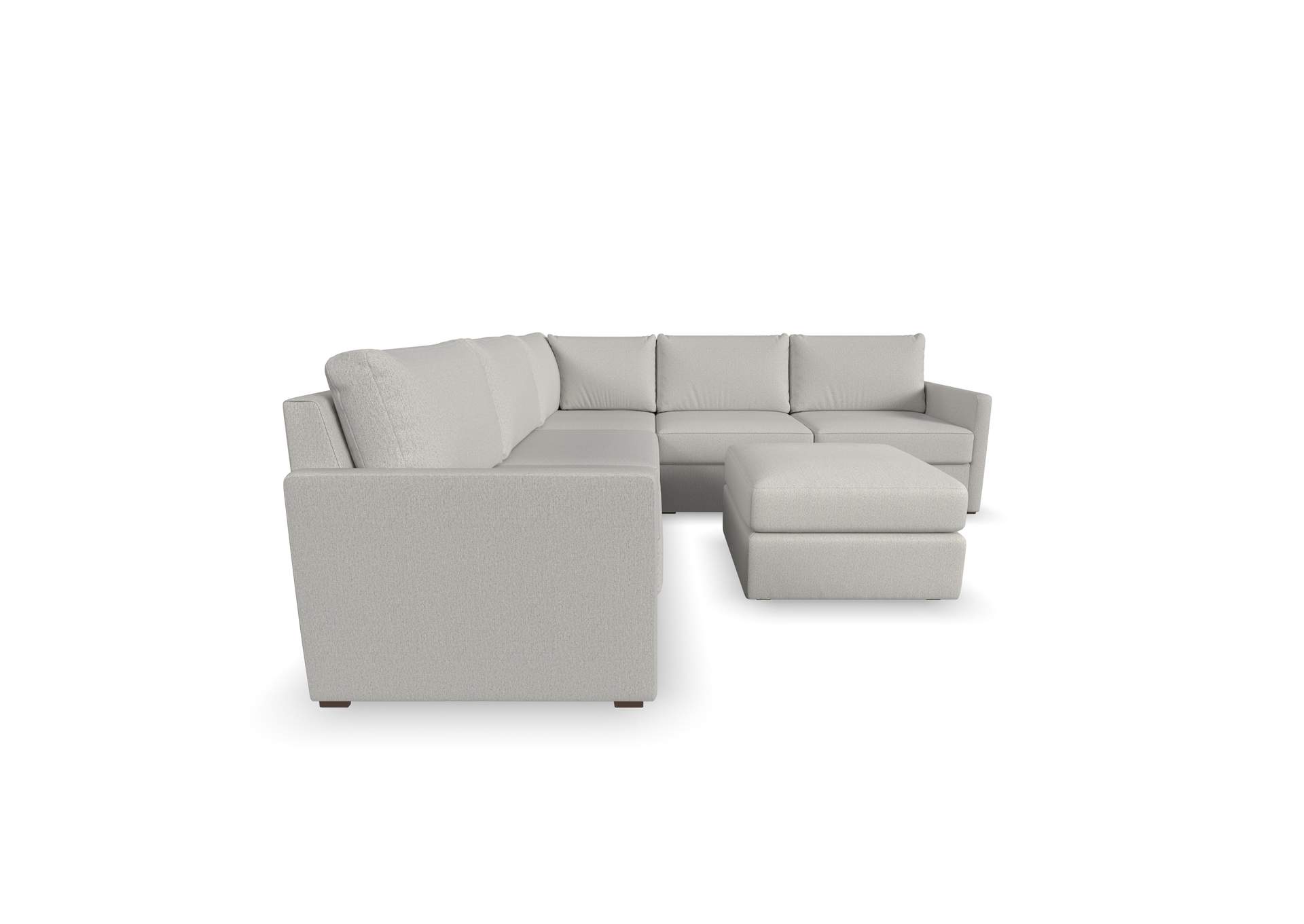 Flex 5 - Seat Sectional With Narrow Arm And Ottoman,Flexsteel