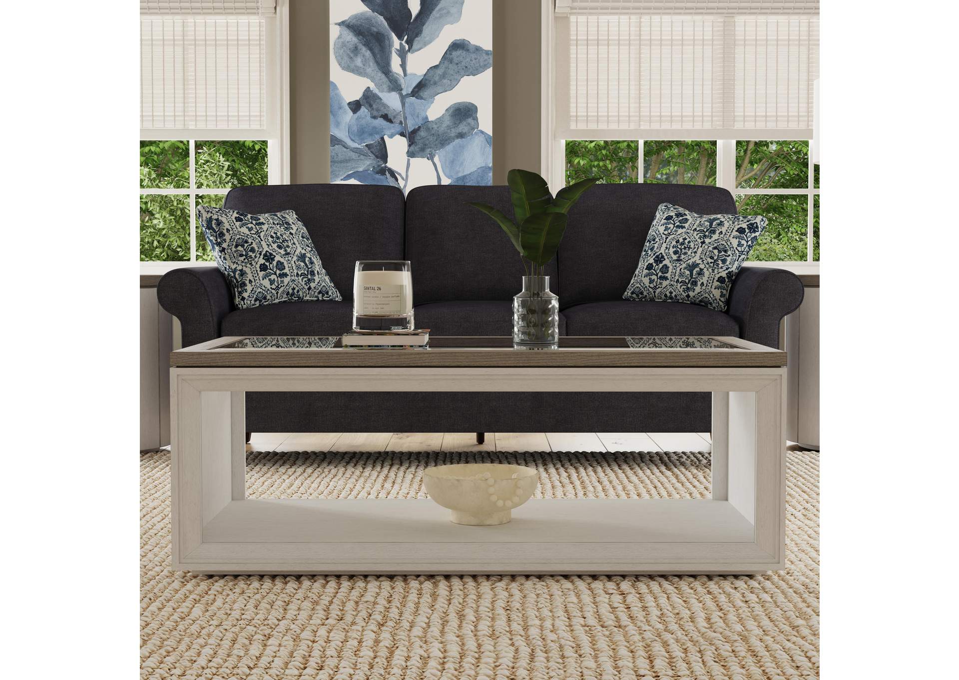 Melody Rectangular Coffee Table With Casters,Flexsteel