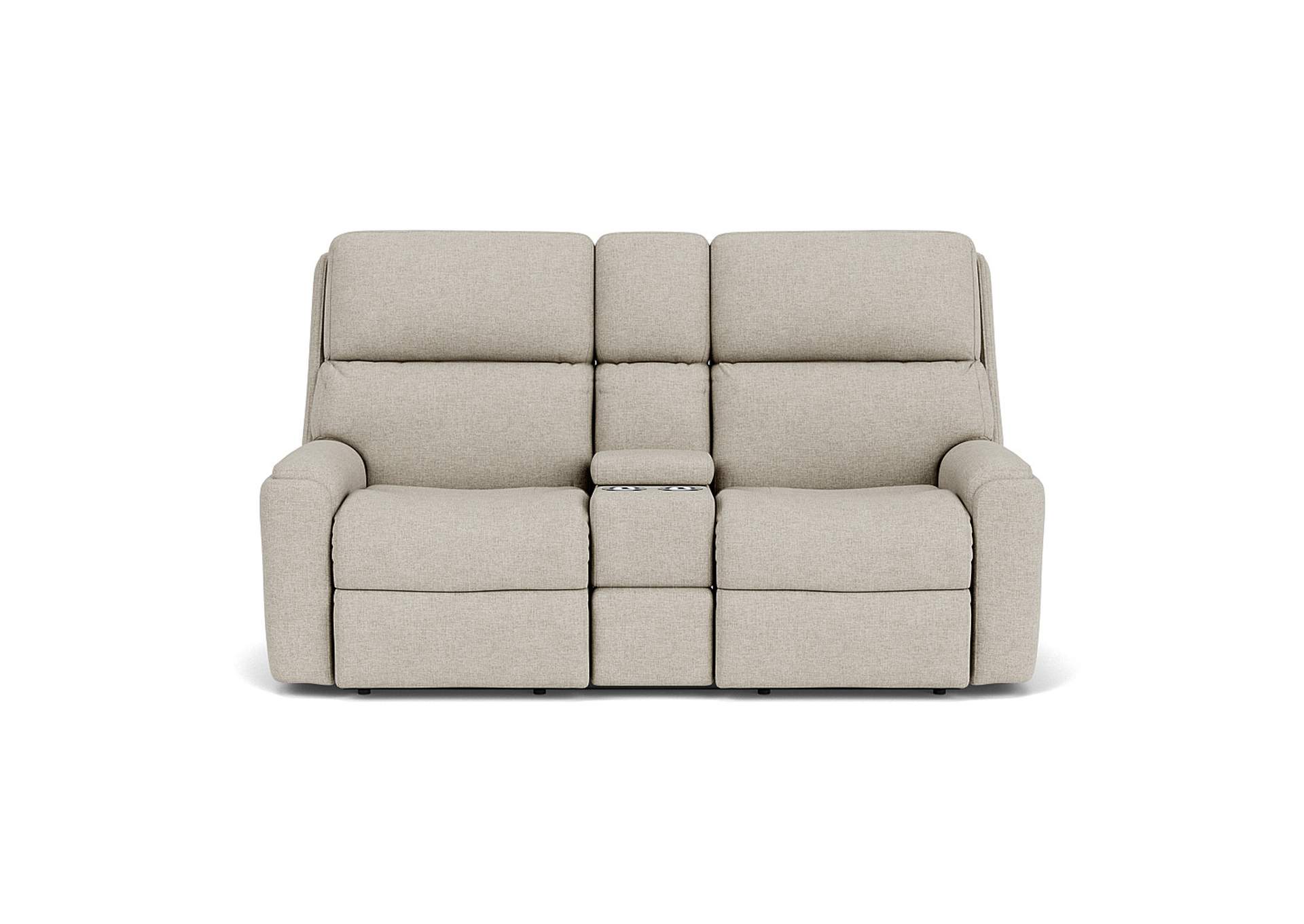 Rio Power Reclining Loveseat With Console & Power Headrests,Flexsteel