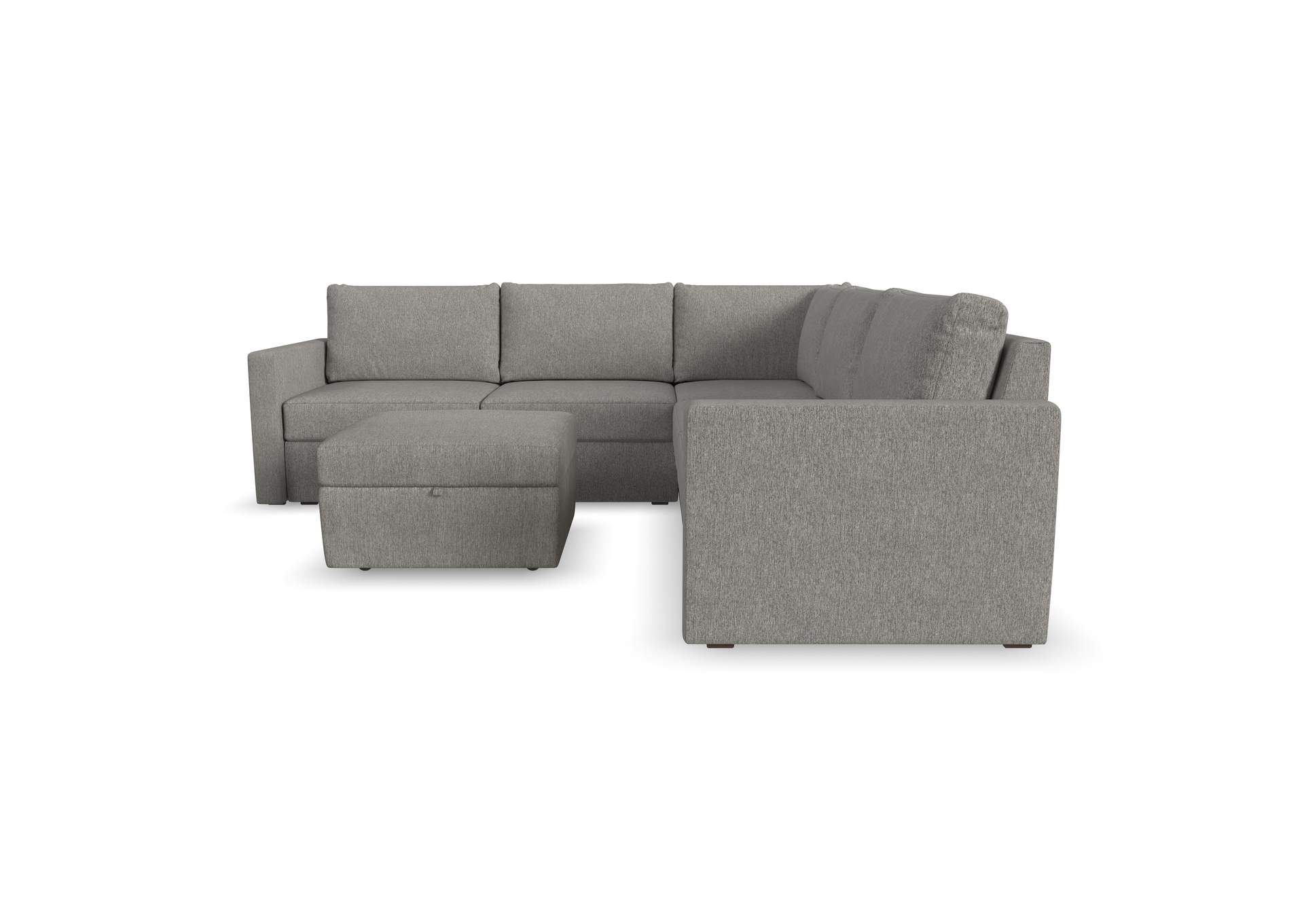Flex 5 - Seat Sectional With Standard Arm And Storage Ottoman,Flexsteel