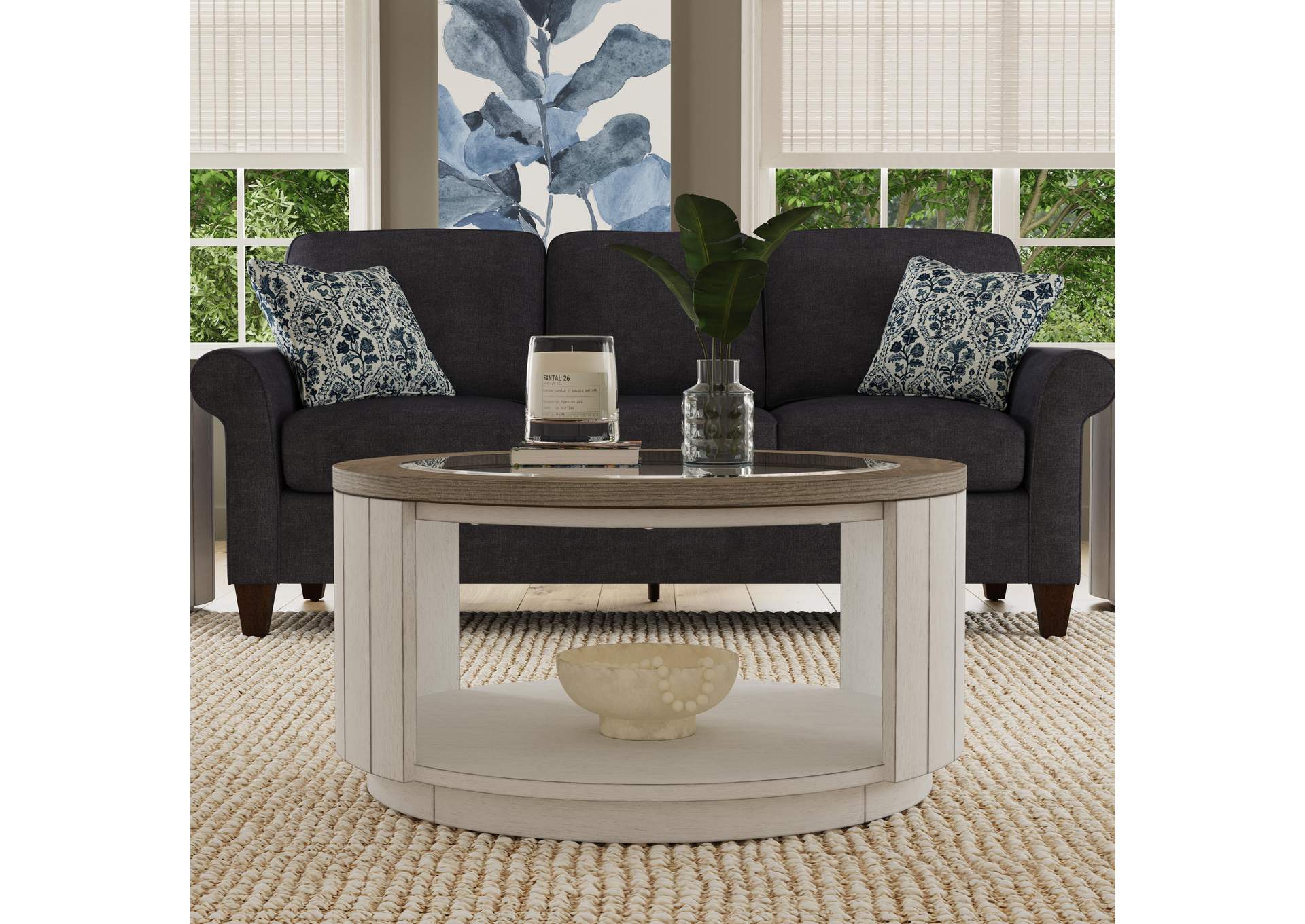 Melody Round Coffee Table With Casters,Flexsteel