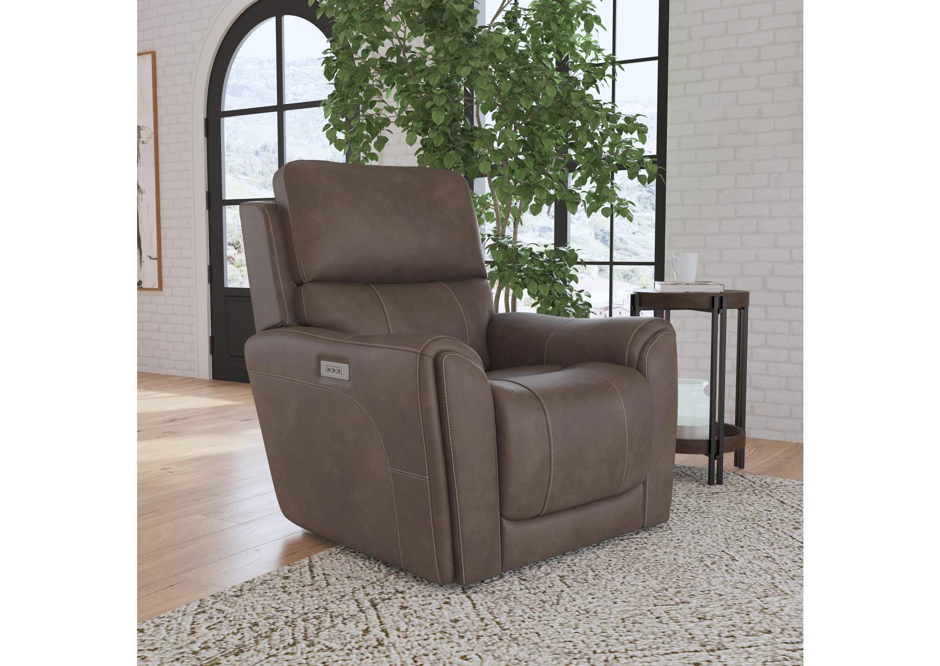 Carter Power Recliner With Power Headrest & Lumbar,Flexsteel