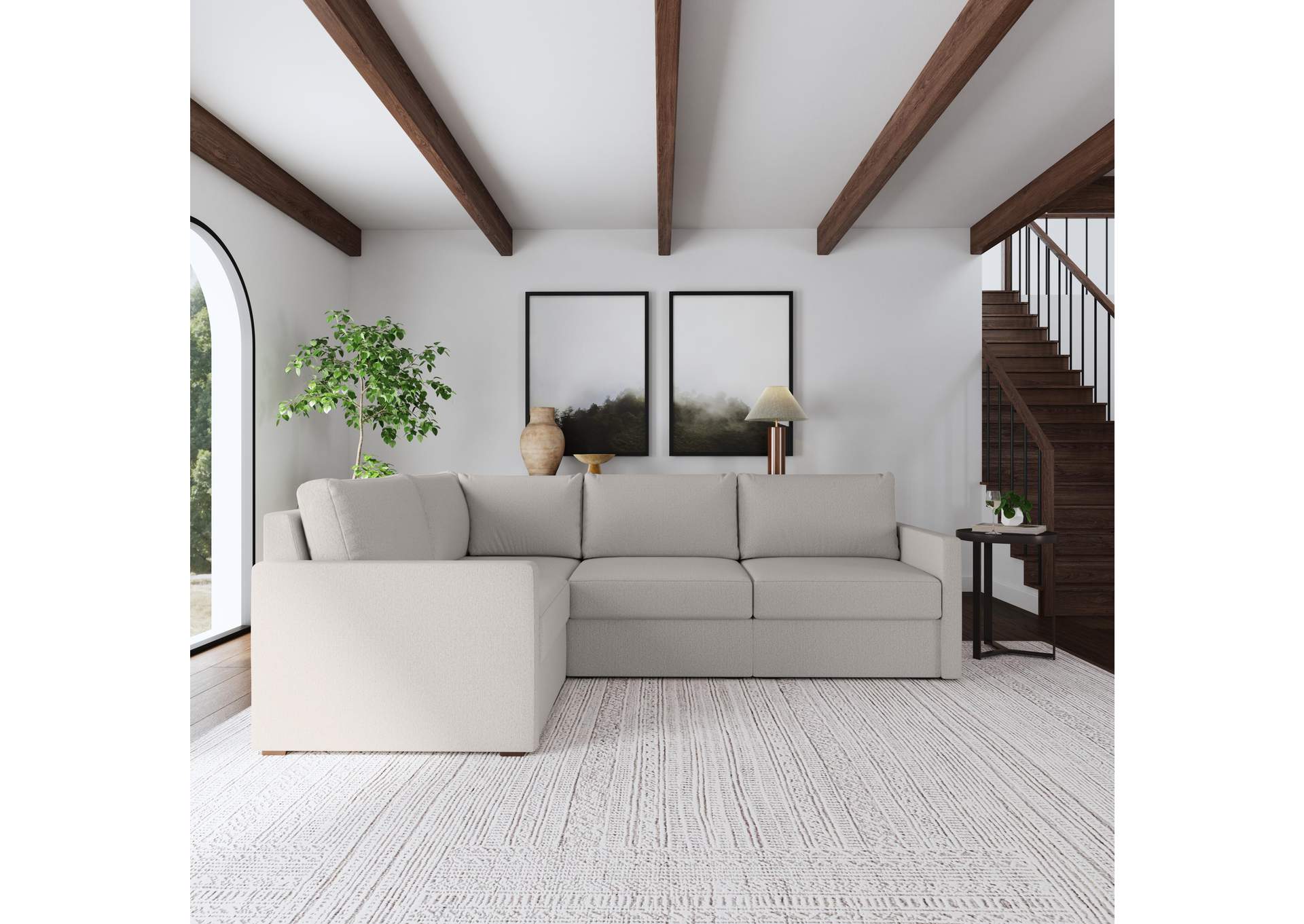 Flex 4 - Seat Sectional With Narrow Arm,Flexsteel