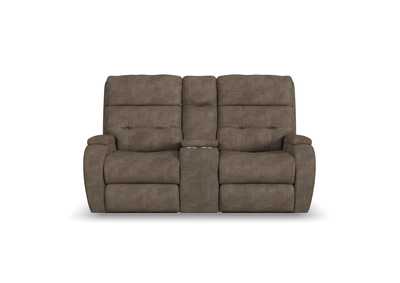 Image for Strait Power Reclining Loveseat With Console & Power Headrests