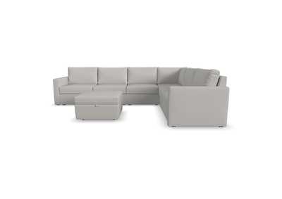 Image for Flex 6 - Seat Sectional With Standard Arm And Storage Ottoman