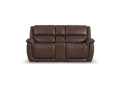 Beau Power Reclining Loveseat With Console & Power Headrests