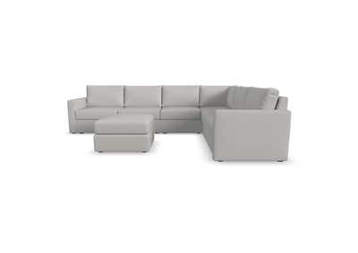 Image for Flex 6 - Seat Sectional With Standard Arm And Ottoman