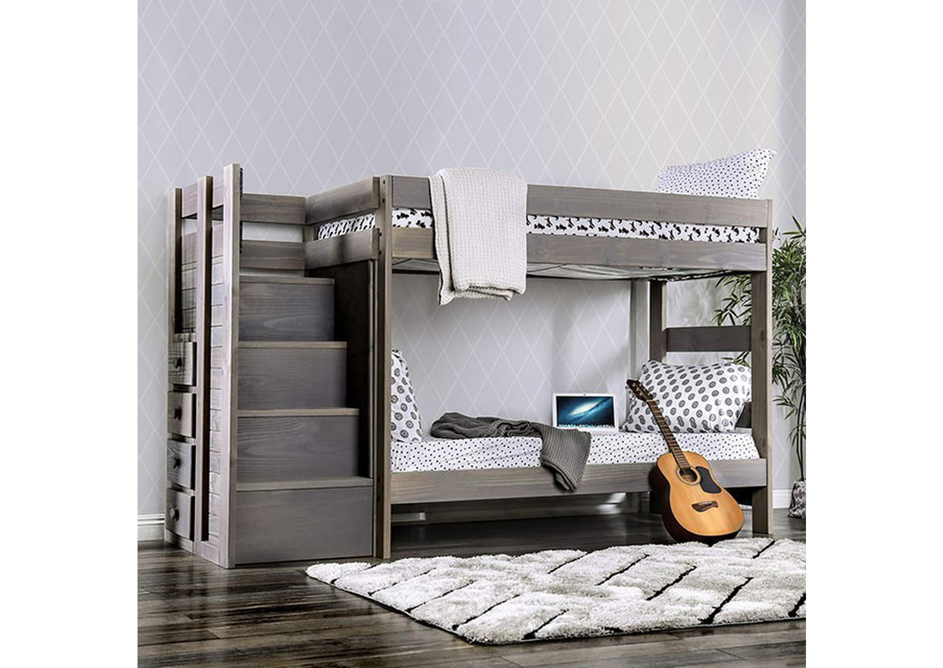Ampelios Twin/Twin Bunk Bed,Furniture of America