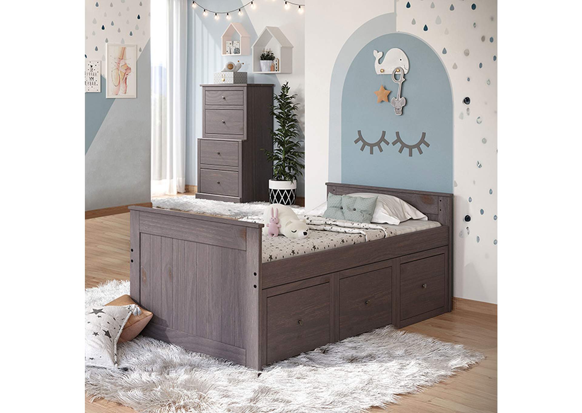 Marinos Twin Captain Bed,Furniture of America