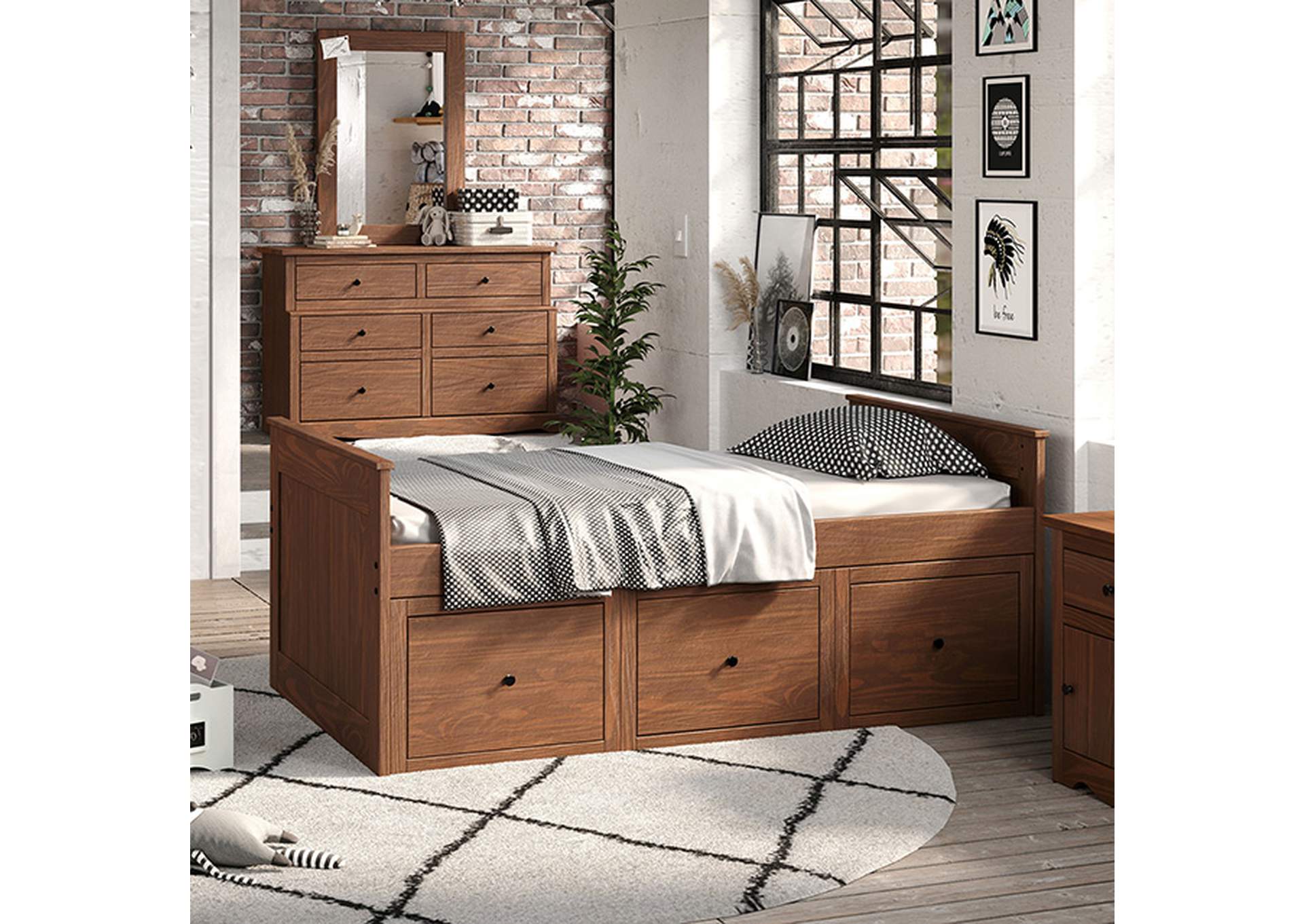 Marinos Twin Captain Bed,Furniture of America