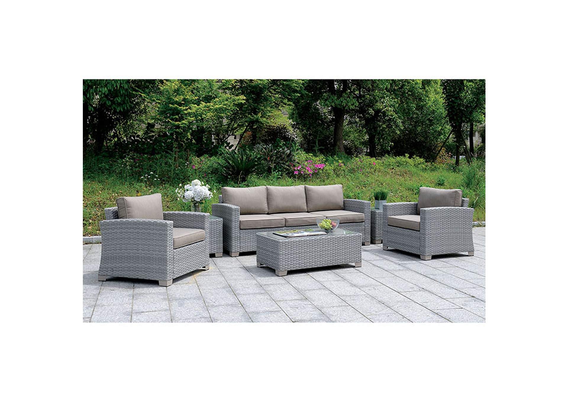 Brindsmade 6 Pc. Patio Set W/ Coffee Table & 2 End Tables,Furniture of America