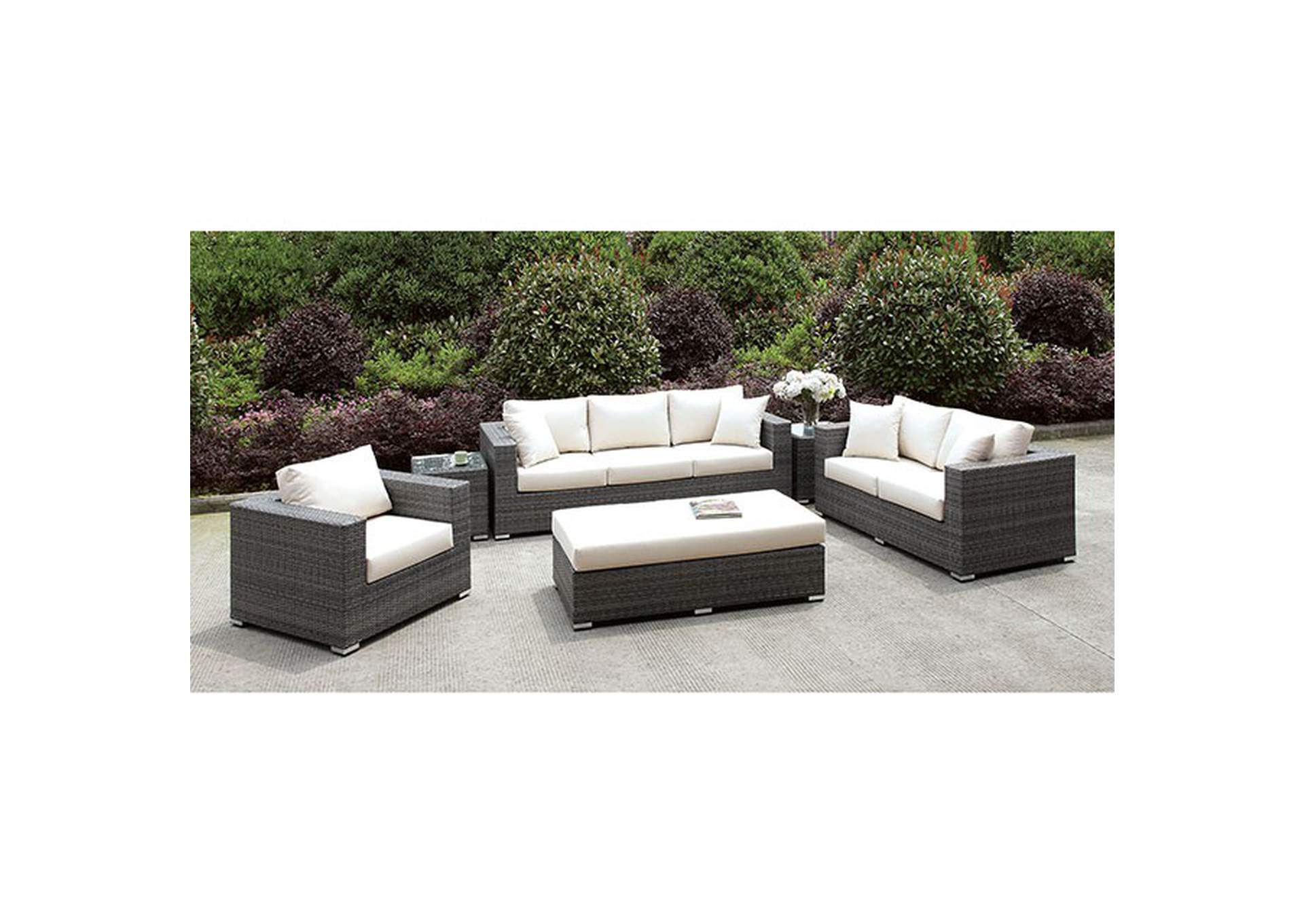 Somani 3 PC SET + BENCH + 2 End TableS,Furniture of America