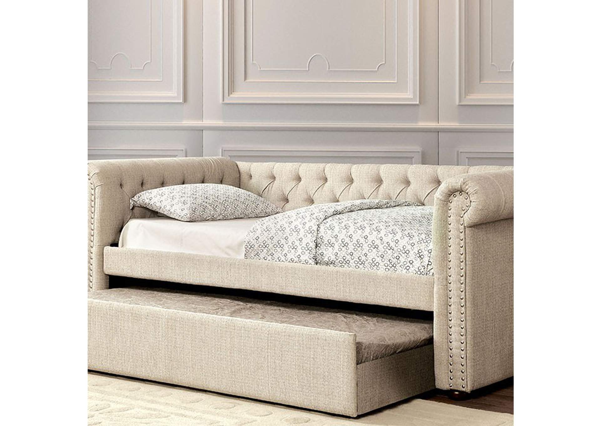Leanna Queen Daybed w/ Trundle,Furniture of America