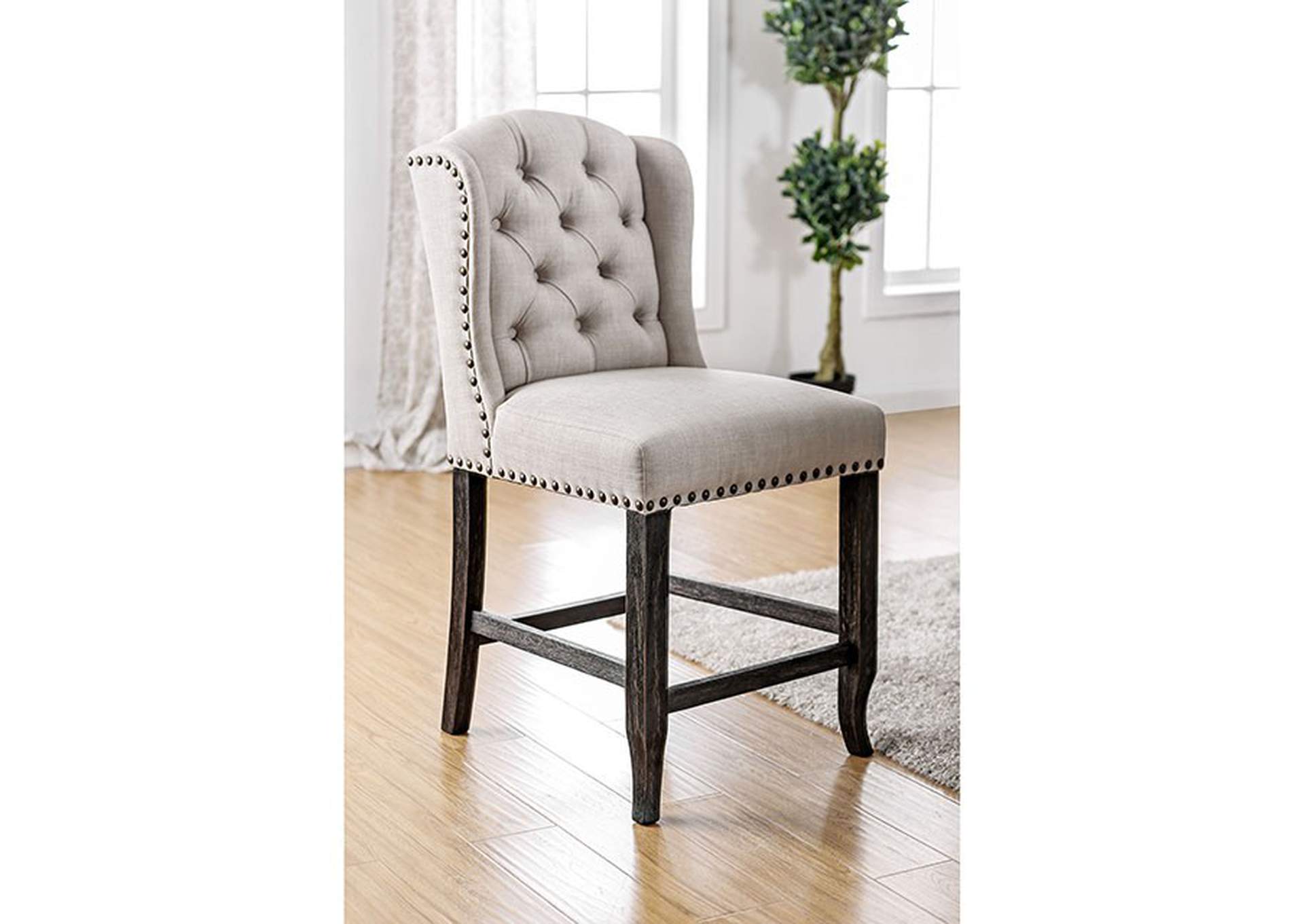 Counter Ht. Wingback Chair (2/Box),Furniture of America