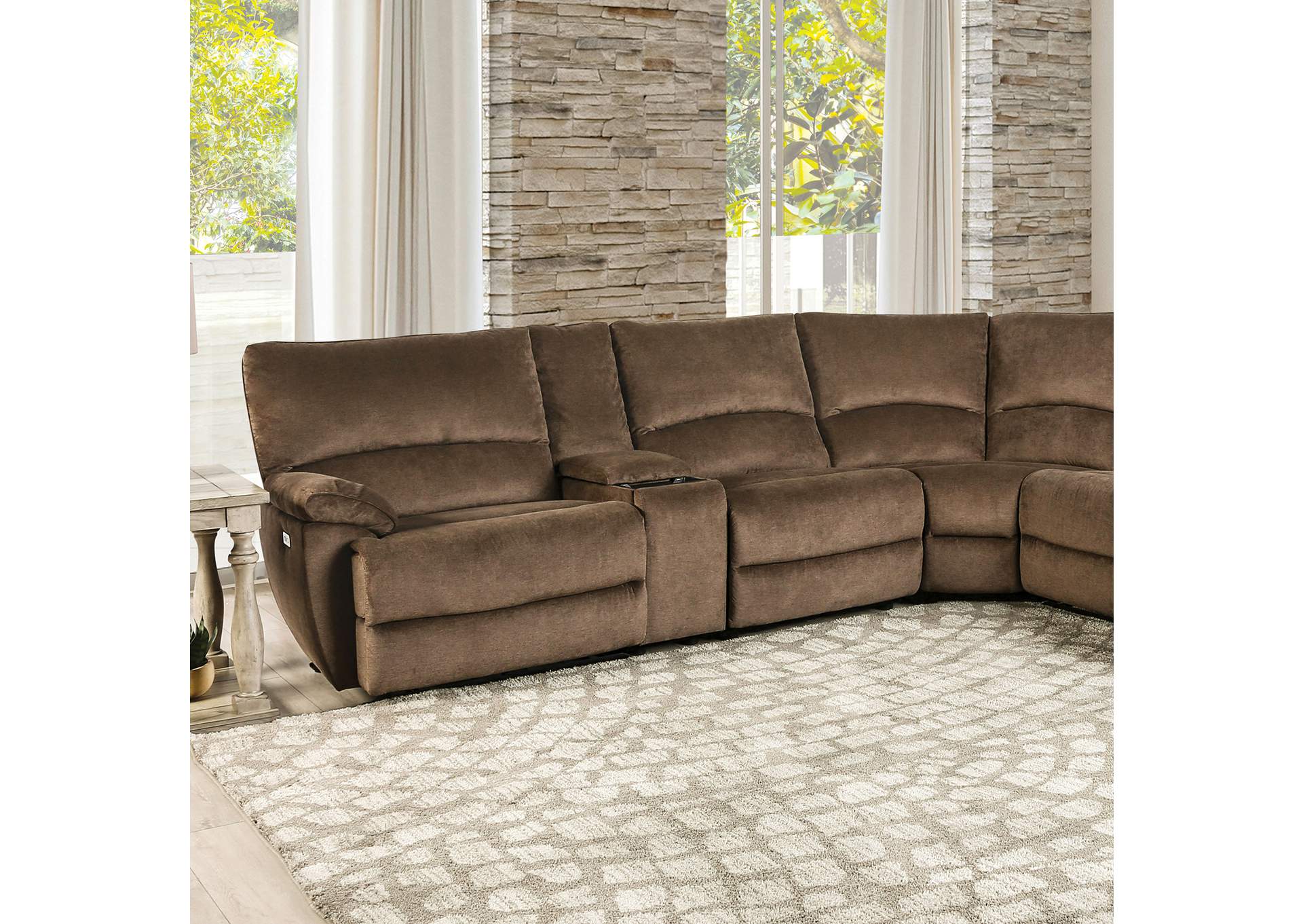 Cerelia Power Sectional,Furniture of America