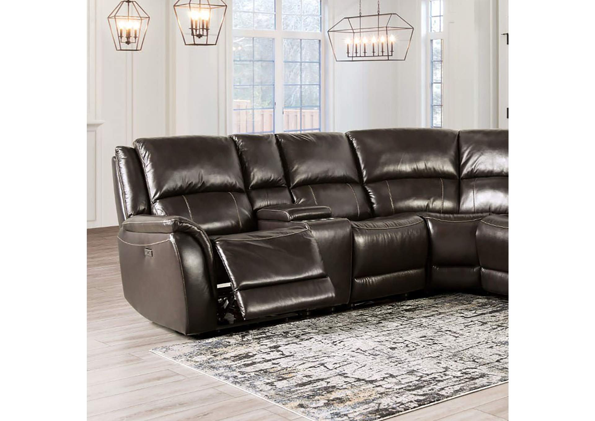 Gorgius Power Sectional,Furniture of America