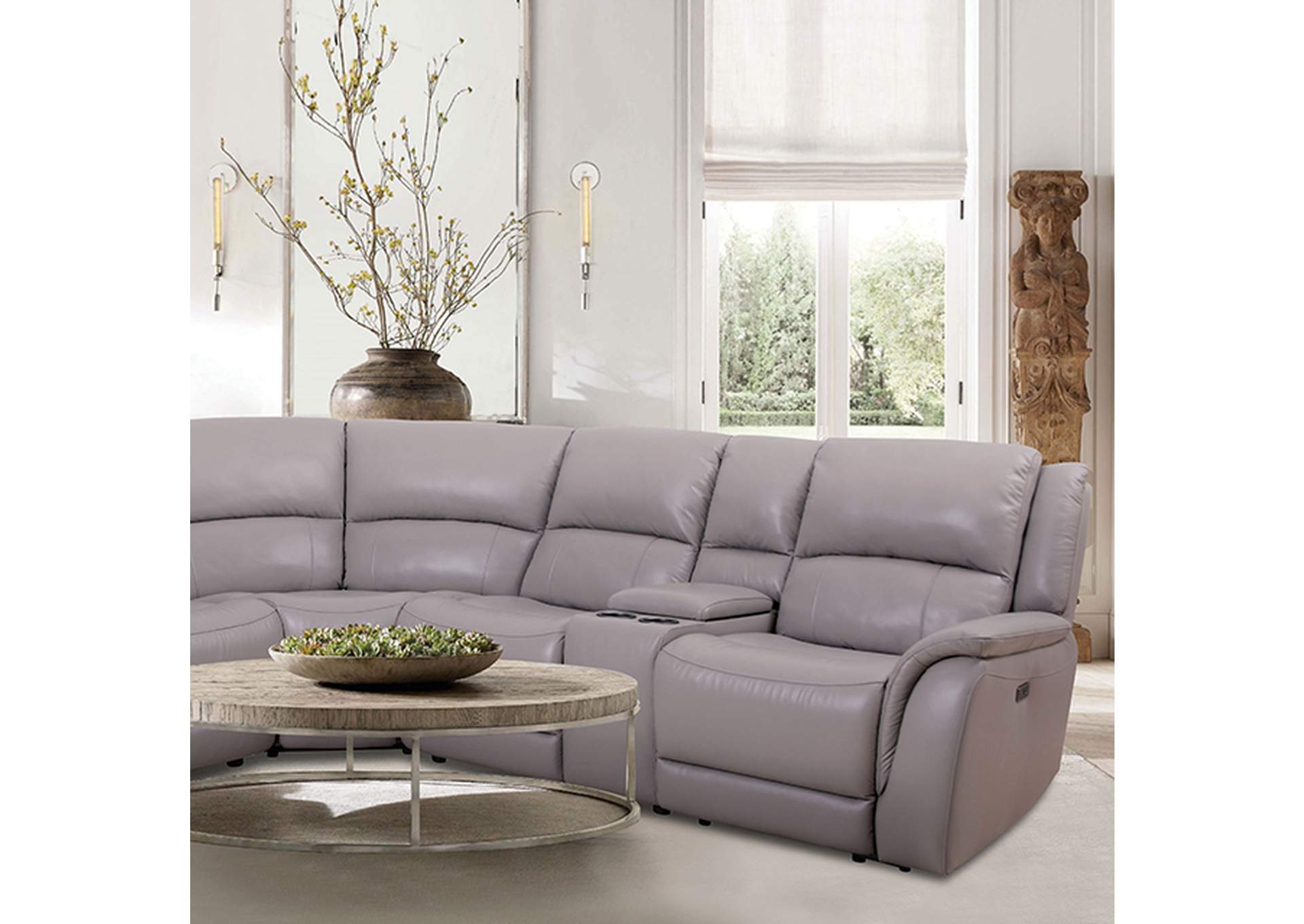 Gorgius Power Sectional,Furniture of America