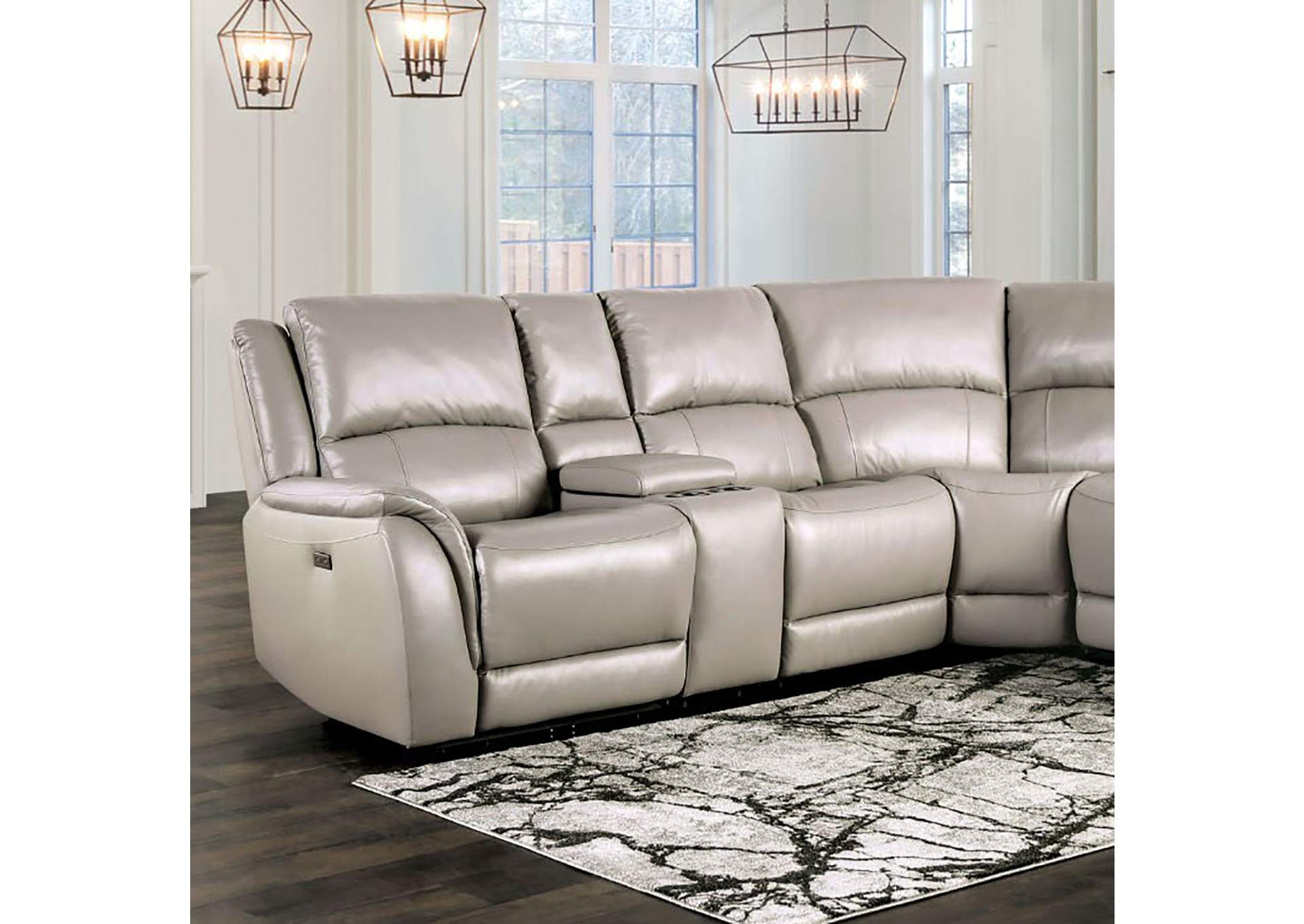 Gorgius Power Sectional,Furniture of America