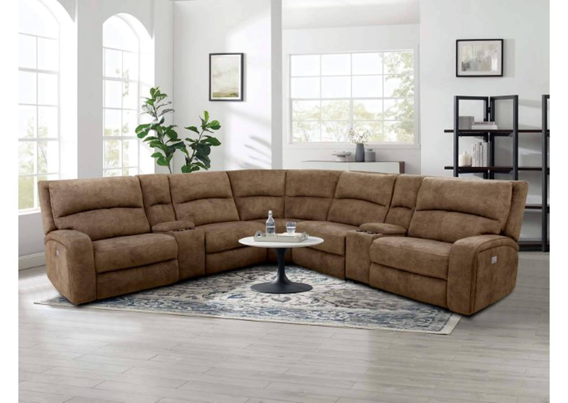 Apostolos Power Sectional,Furniture of America